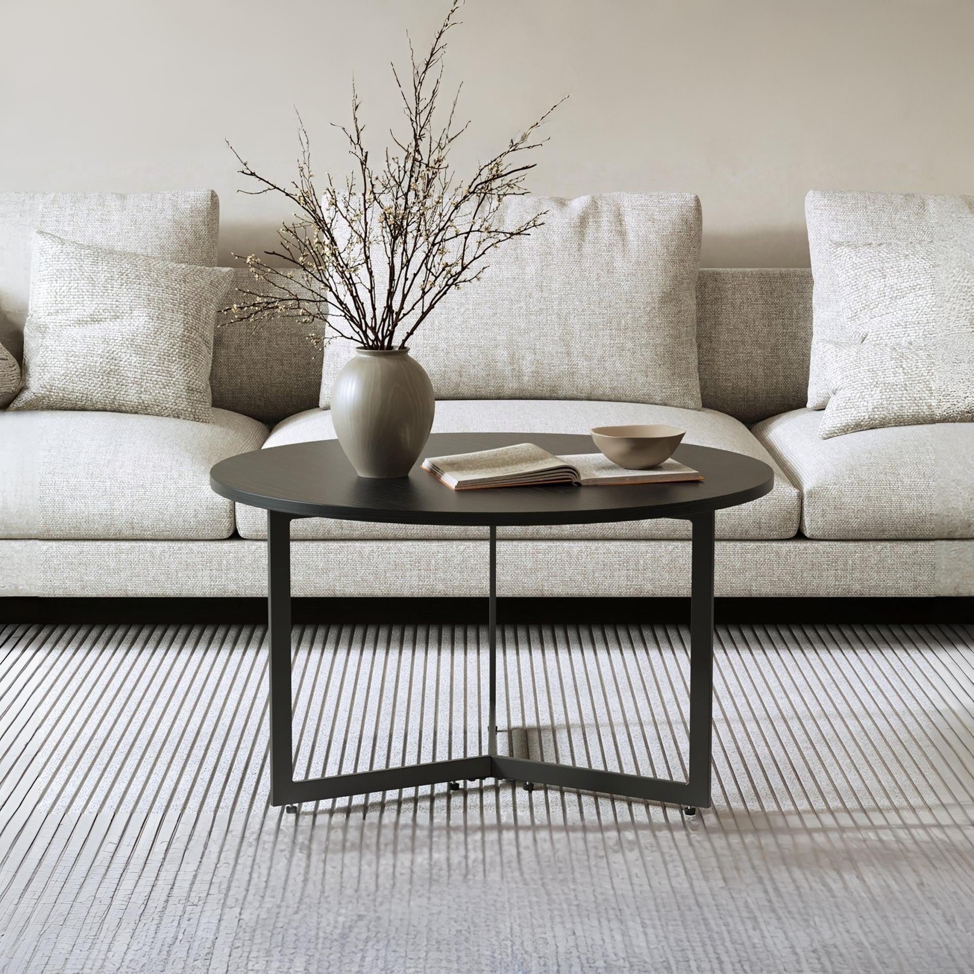 Joseph Coffee Table 80cm - Black - Image 3