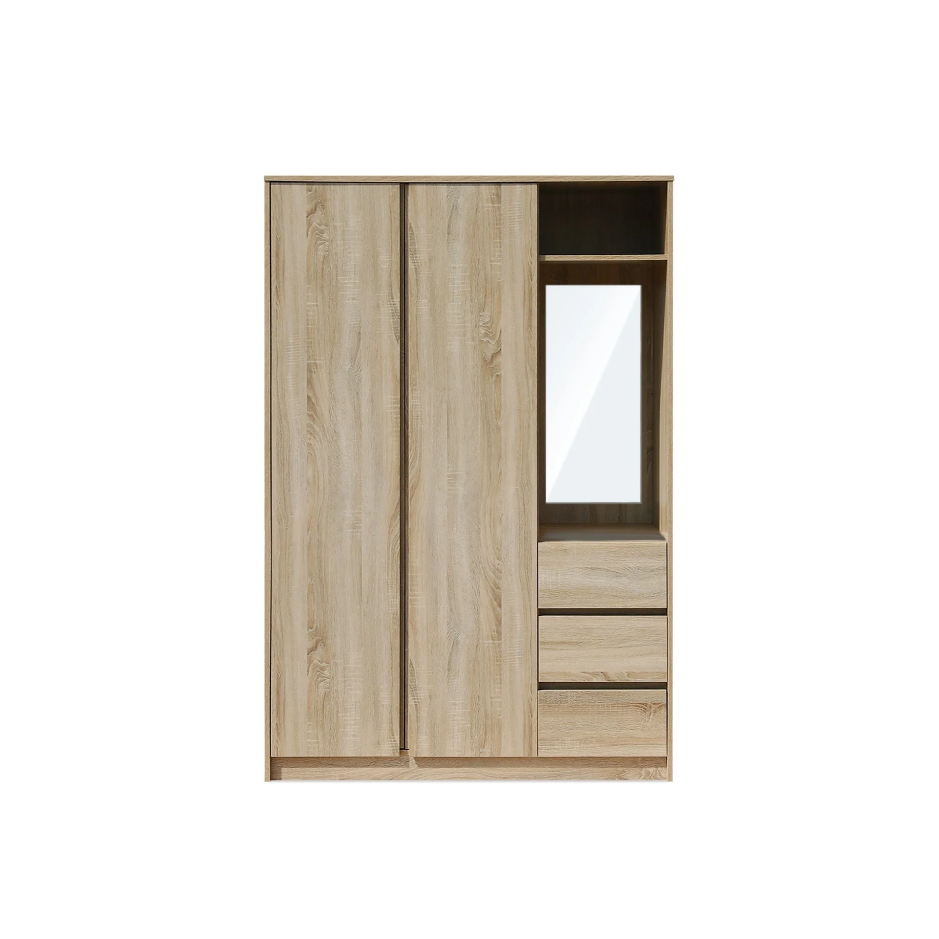 Julia 2 Door Wardrobe With 3 Drawers - Oak - Image 8