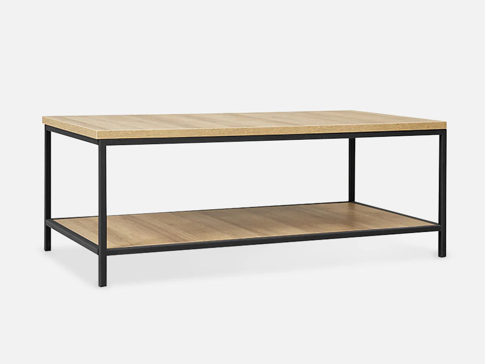 KADEN Rectangular Coffee Table with Storage - OAK - Image 3