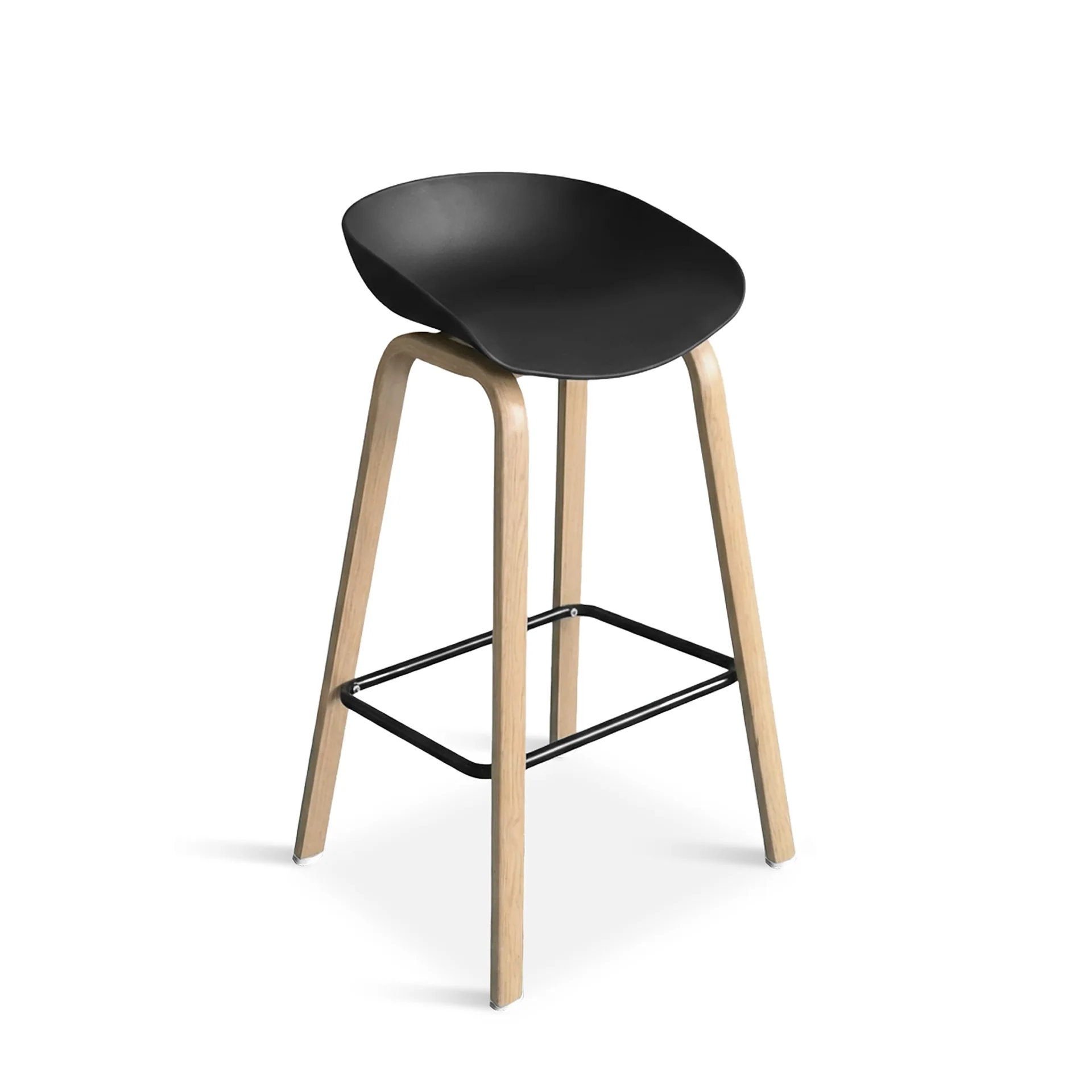 Kai Bar Stool Metal Barstool 75cm - Black - Image 8