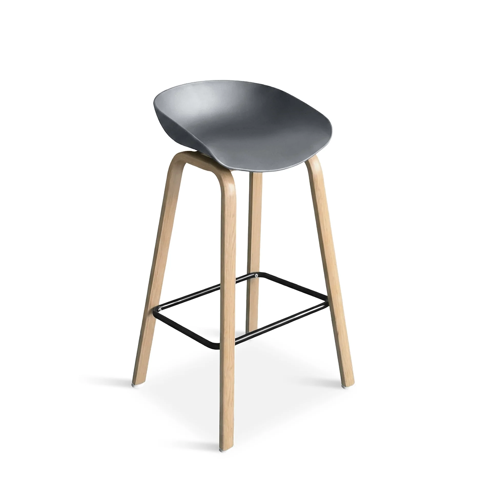 Kai Bar Stool Metal Barstool 75cm - Grey - Image 7