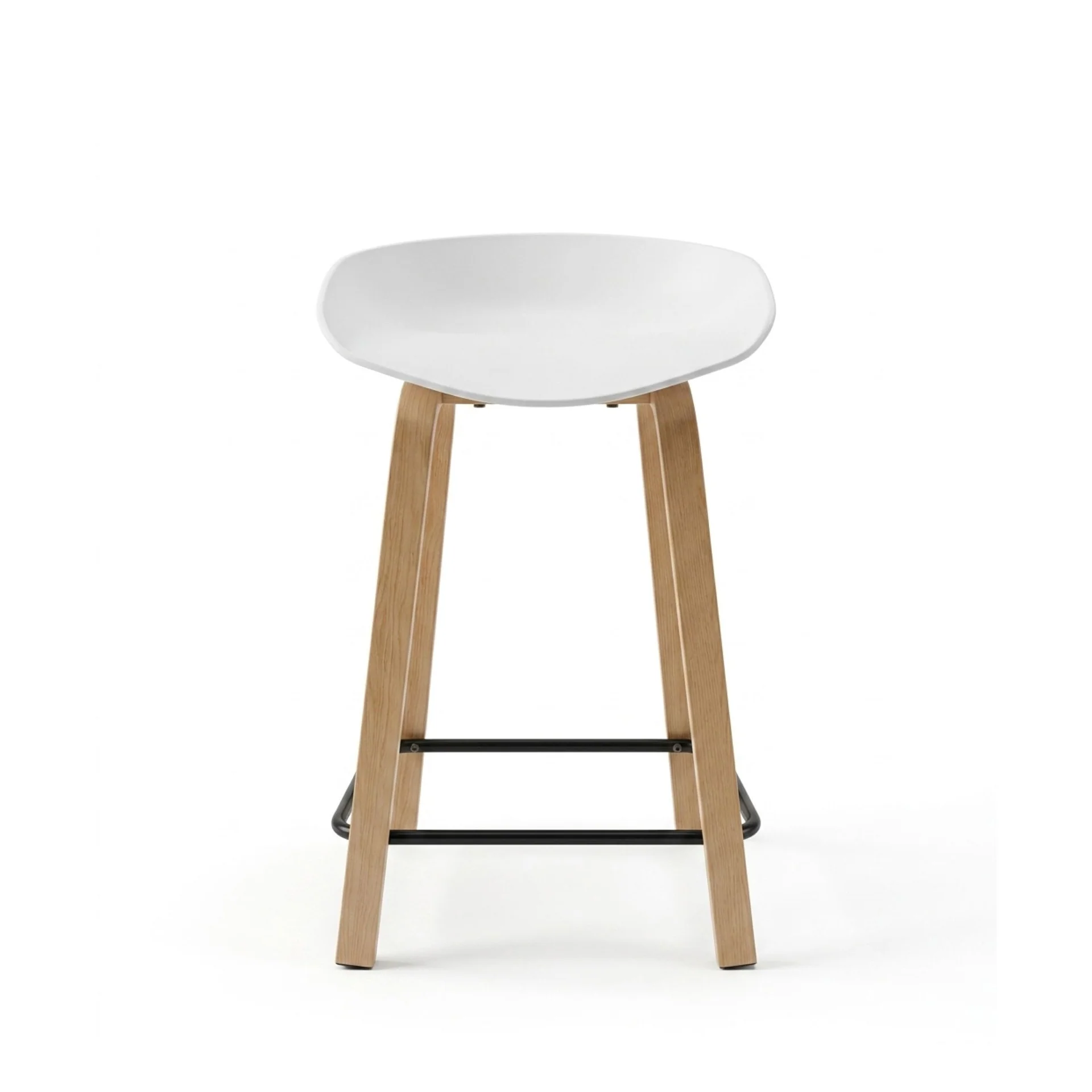 Kai Metal Bar Stool 65cm - Set of 2 - White - Image 6