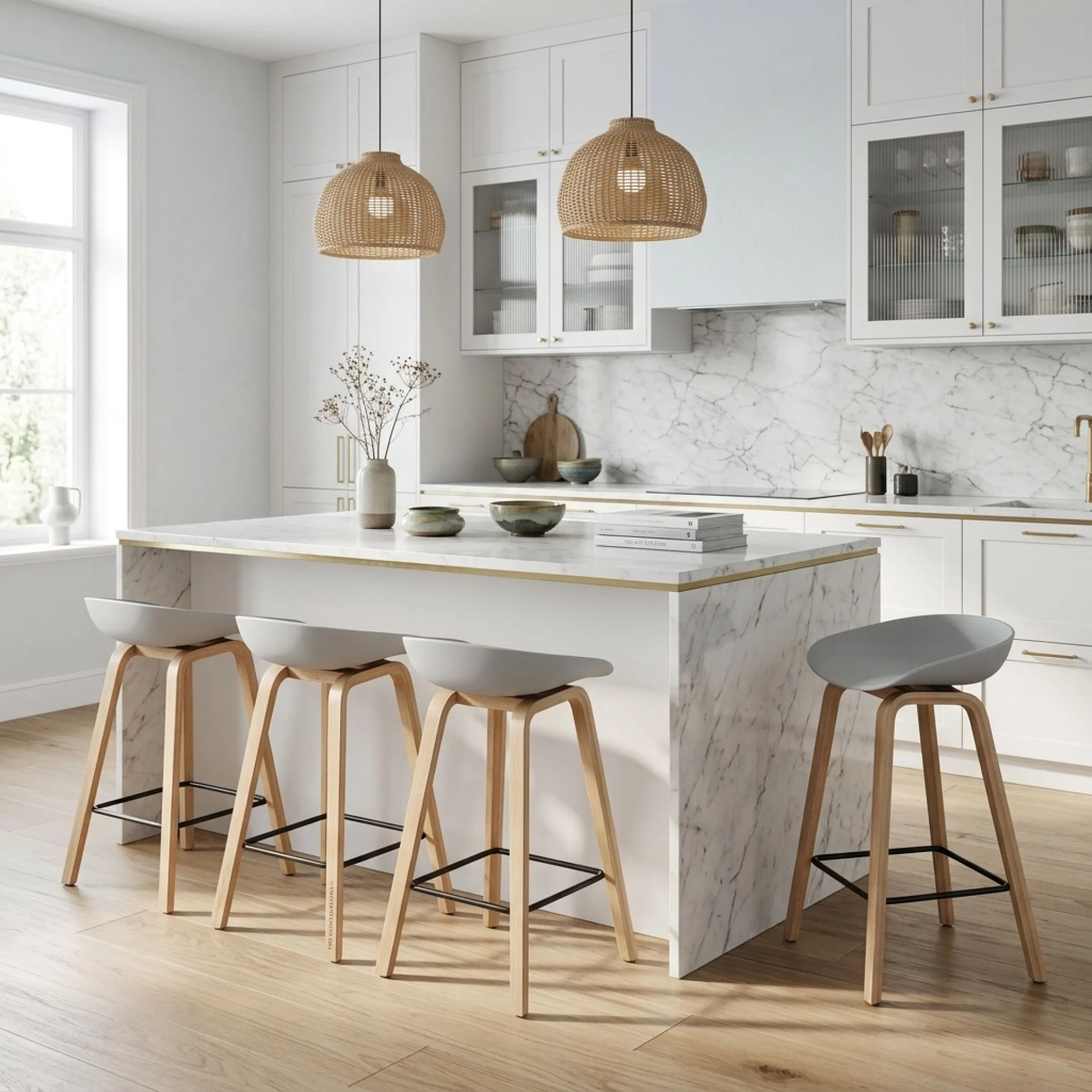 Kai Metal Bar Stool 65cm - Set of 4 - Grey - Image 4