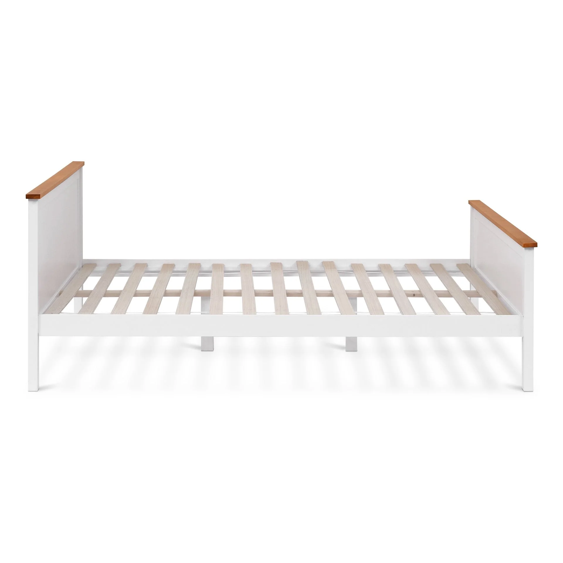 Kamet Queen Wooden Bed Frame - White - Image 7