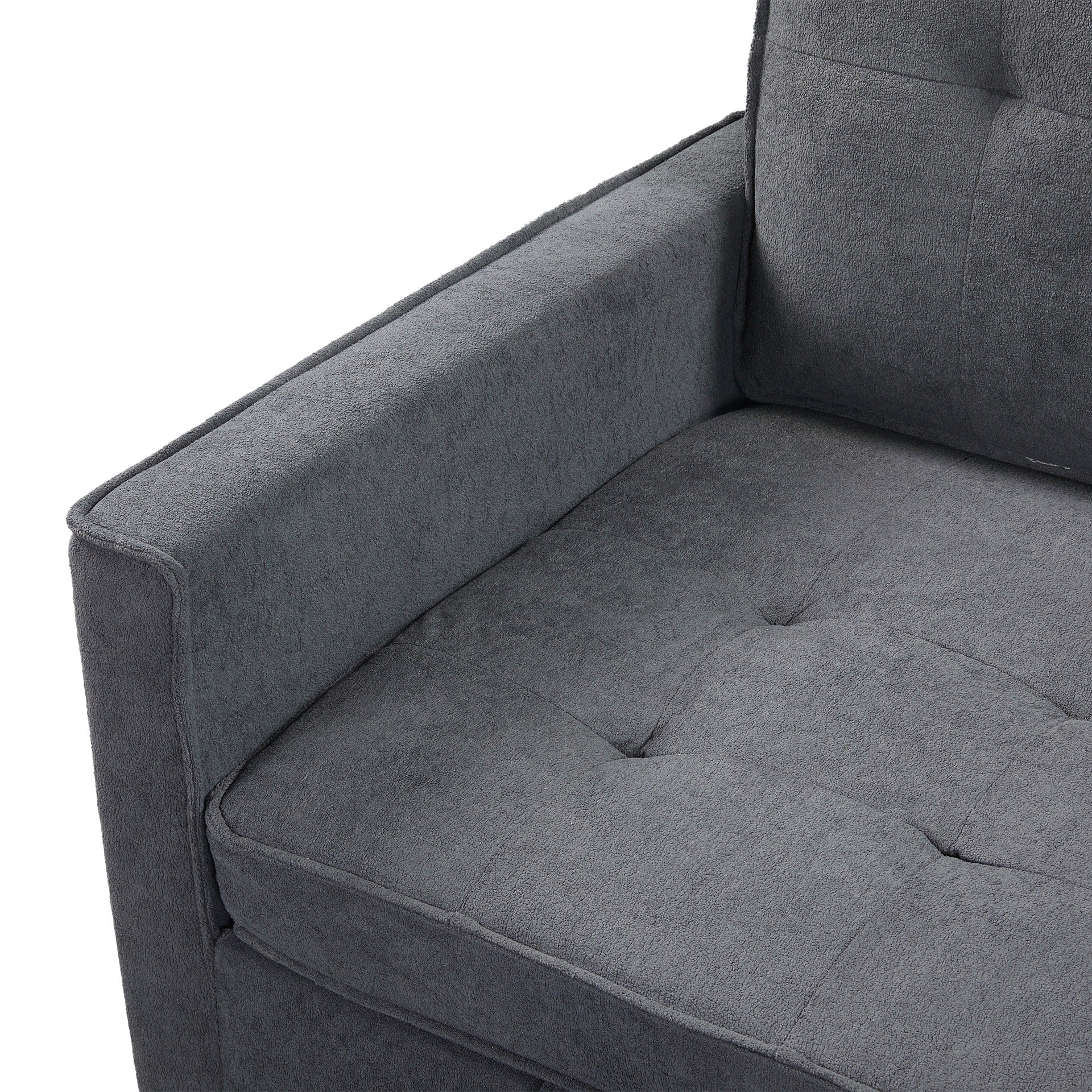 Kauri Boucle  2 Seater Sofa Bed - Dark Grey - Image 19