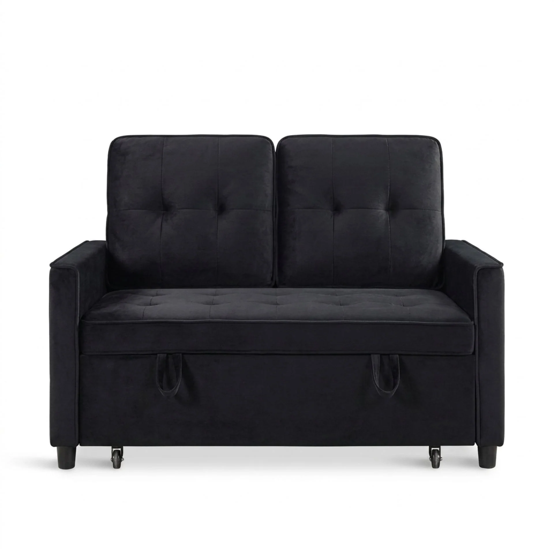 Kauri Boucle  2 Seater Sofa Bed - Black - Image 9