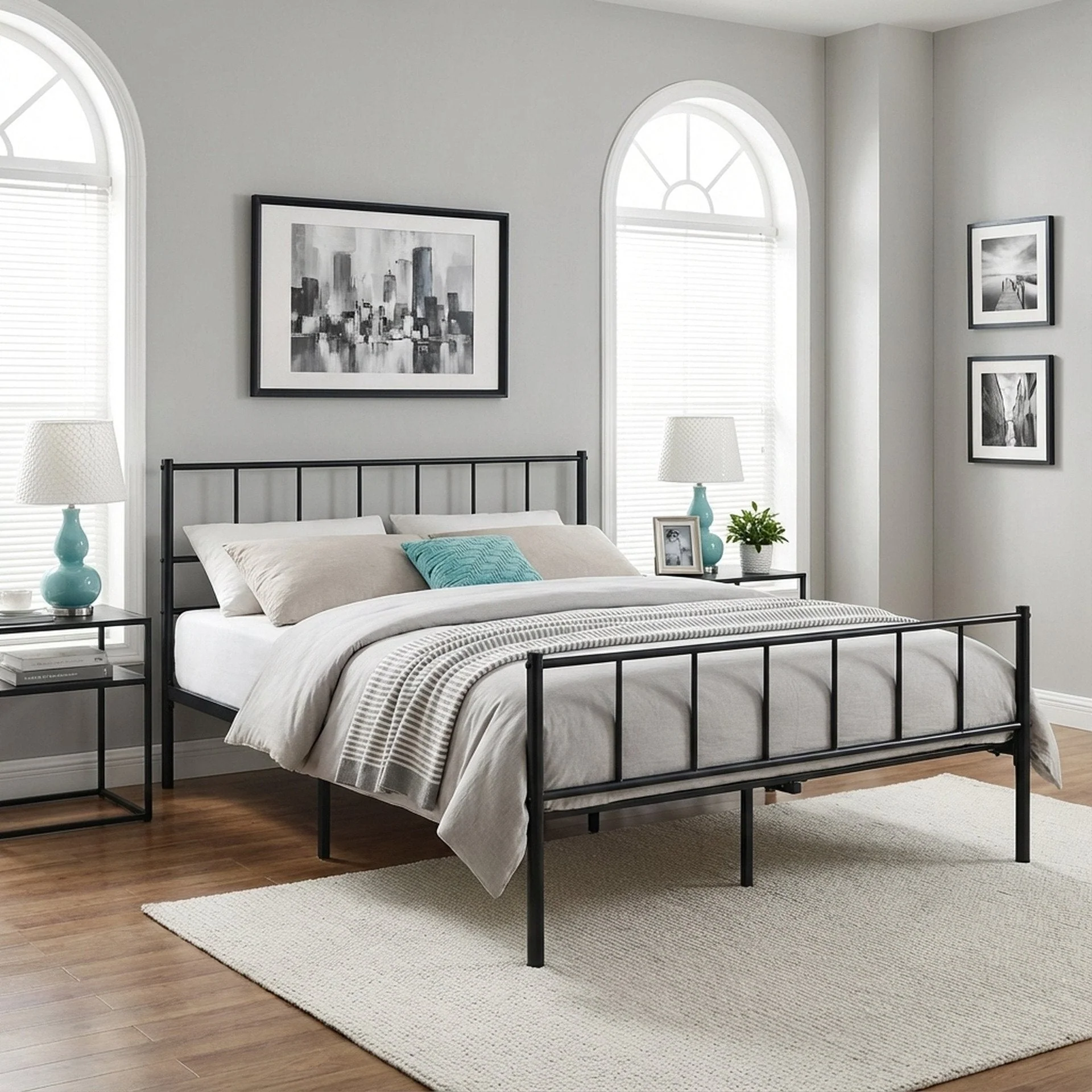 Keira Double Metal Bed Frame - Black - Image 4