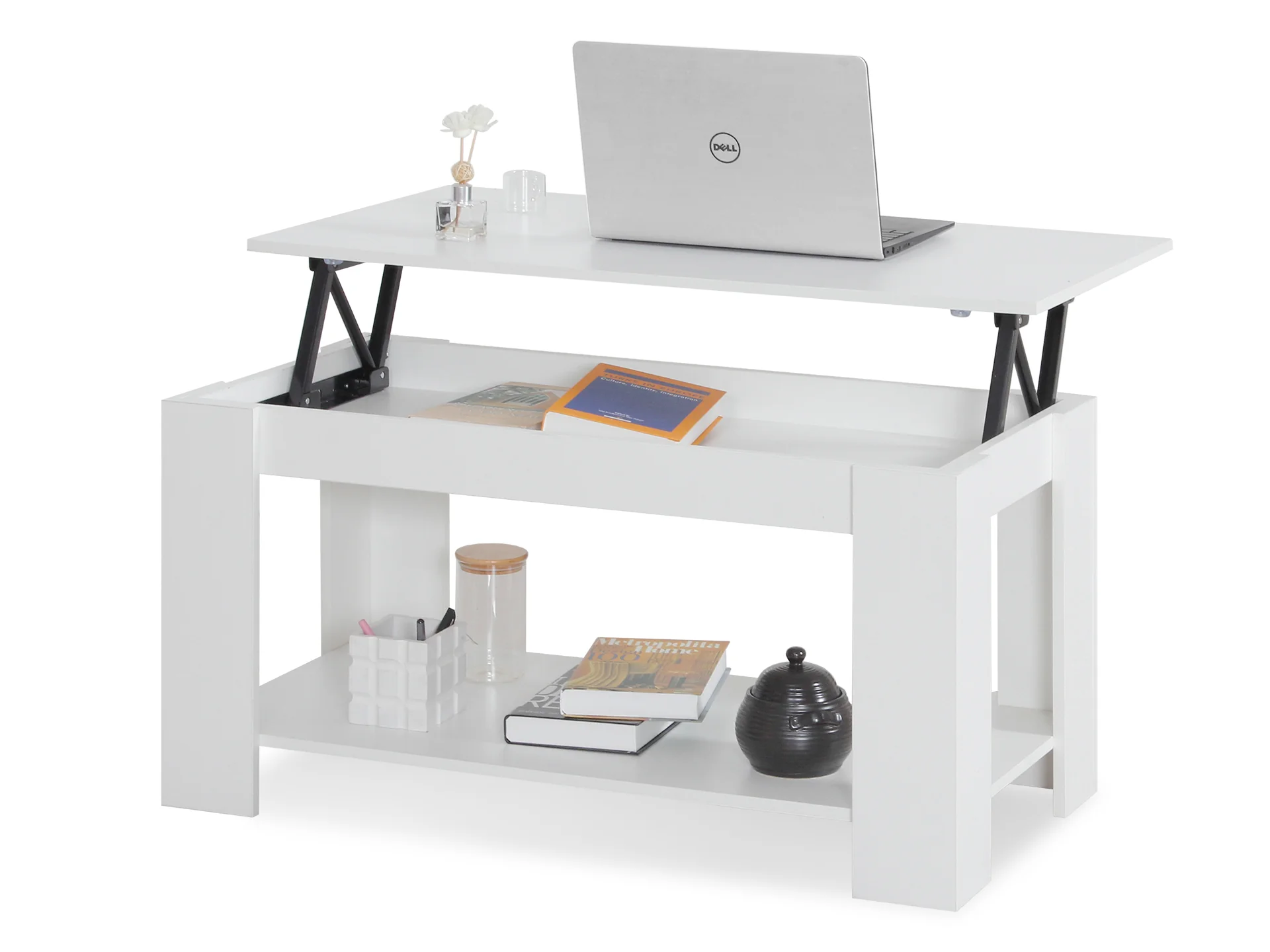 Kendall Lift Top Coffee Table - White - Image 5
