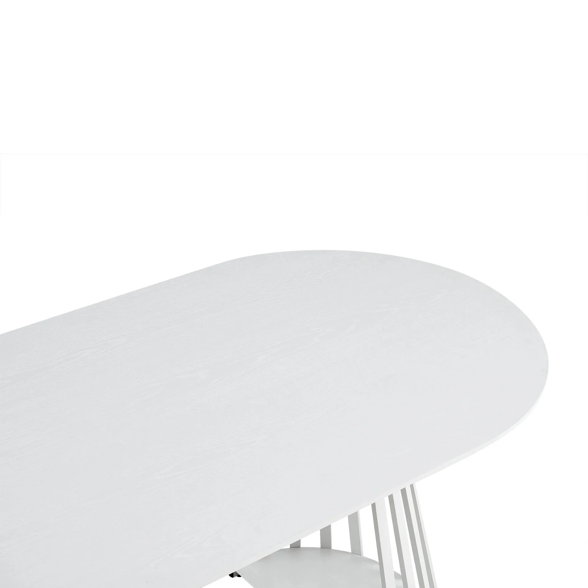 Kieran Oval Dining Table 180 x 90cm - White - Image 11