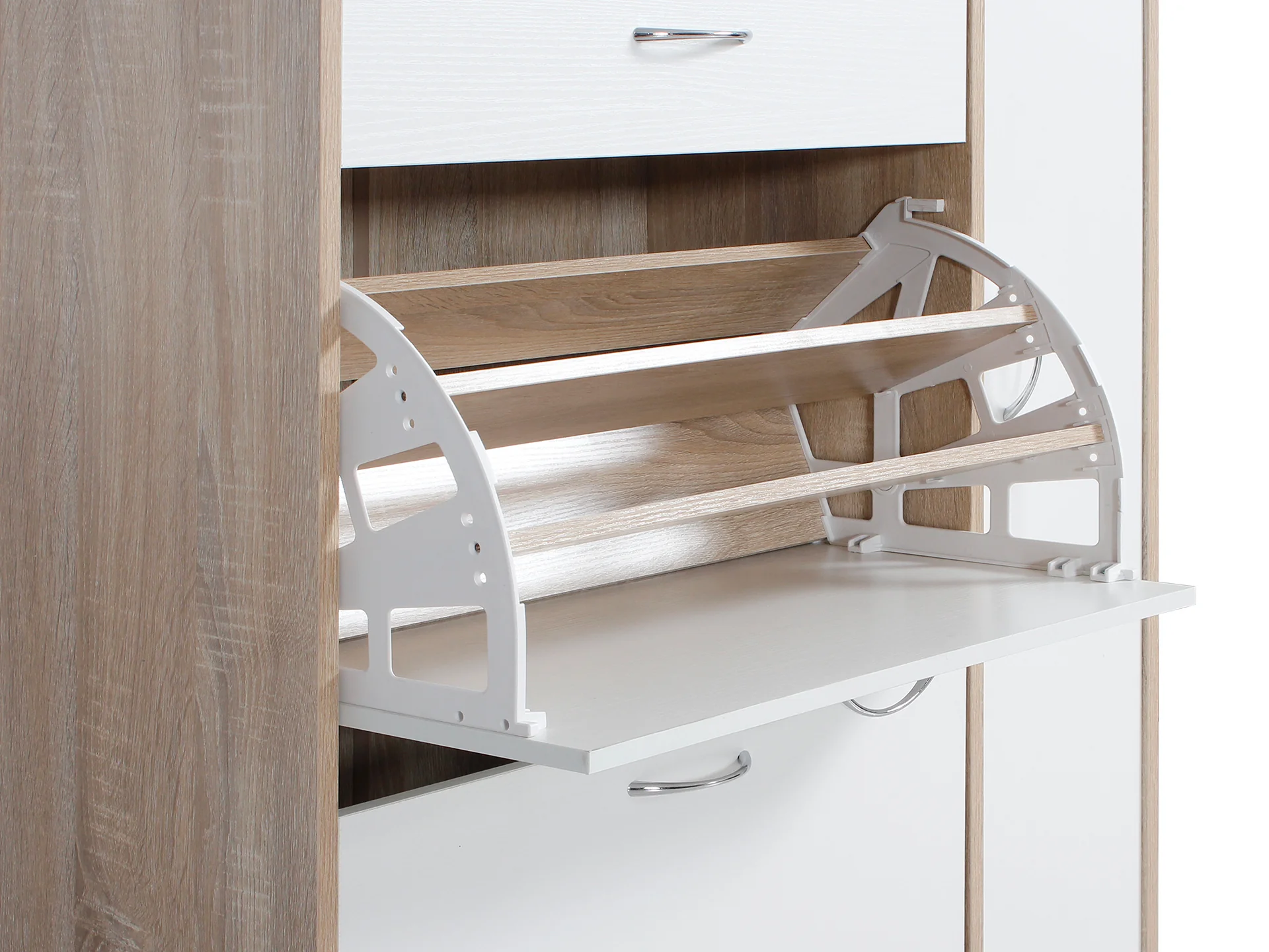 Kihona 3 Drawer Shoe Cabinet Storage - Oak - Image 7