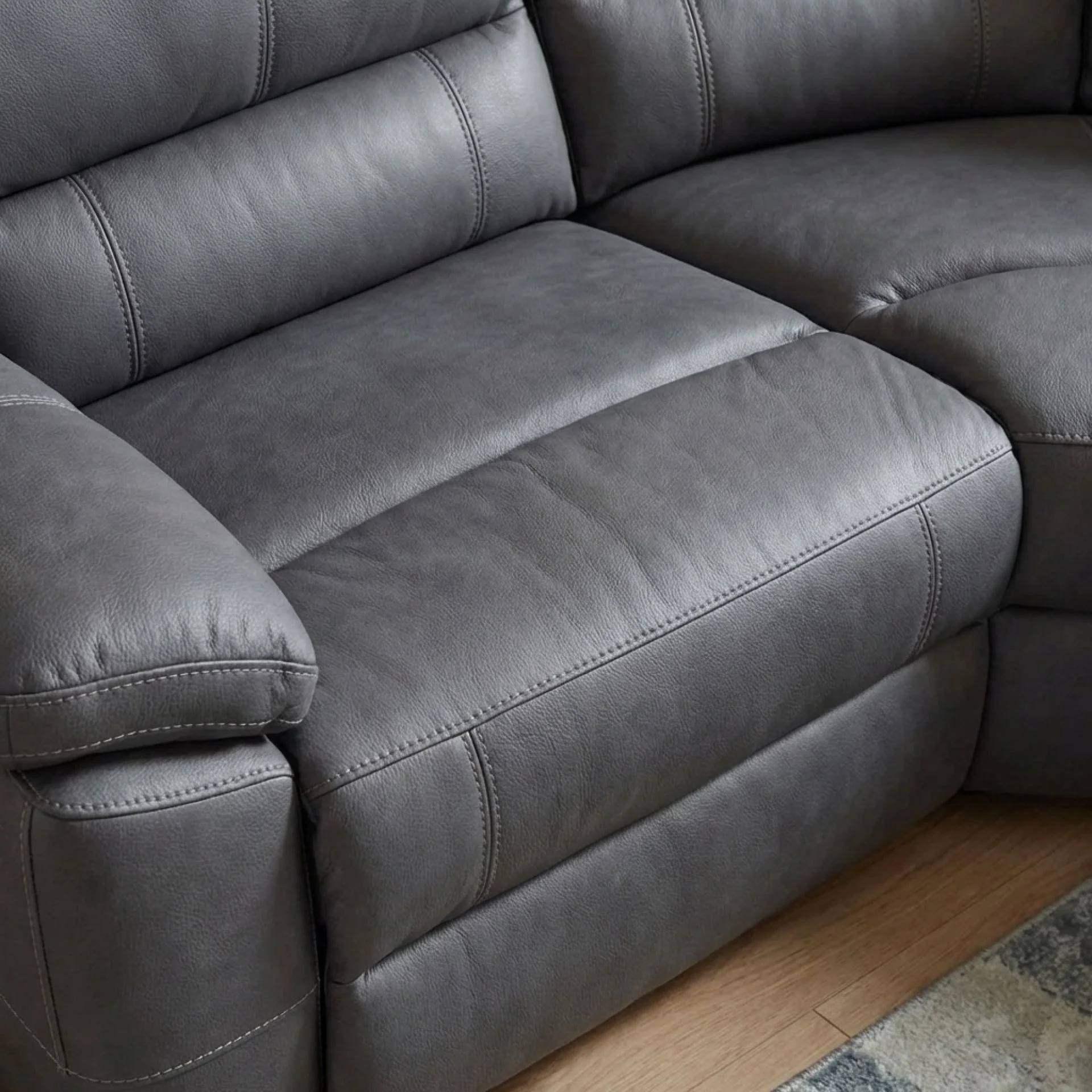 Kingston Electric Recliner Corner Sofa - Grey - Image 9