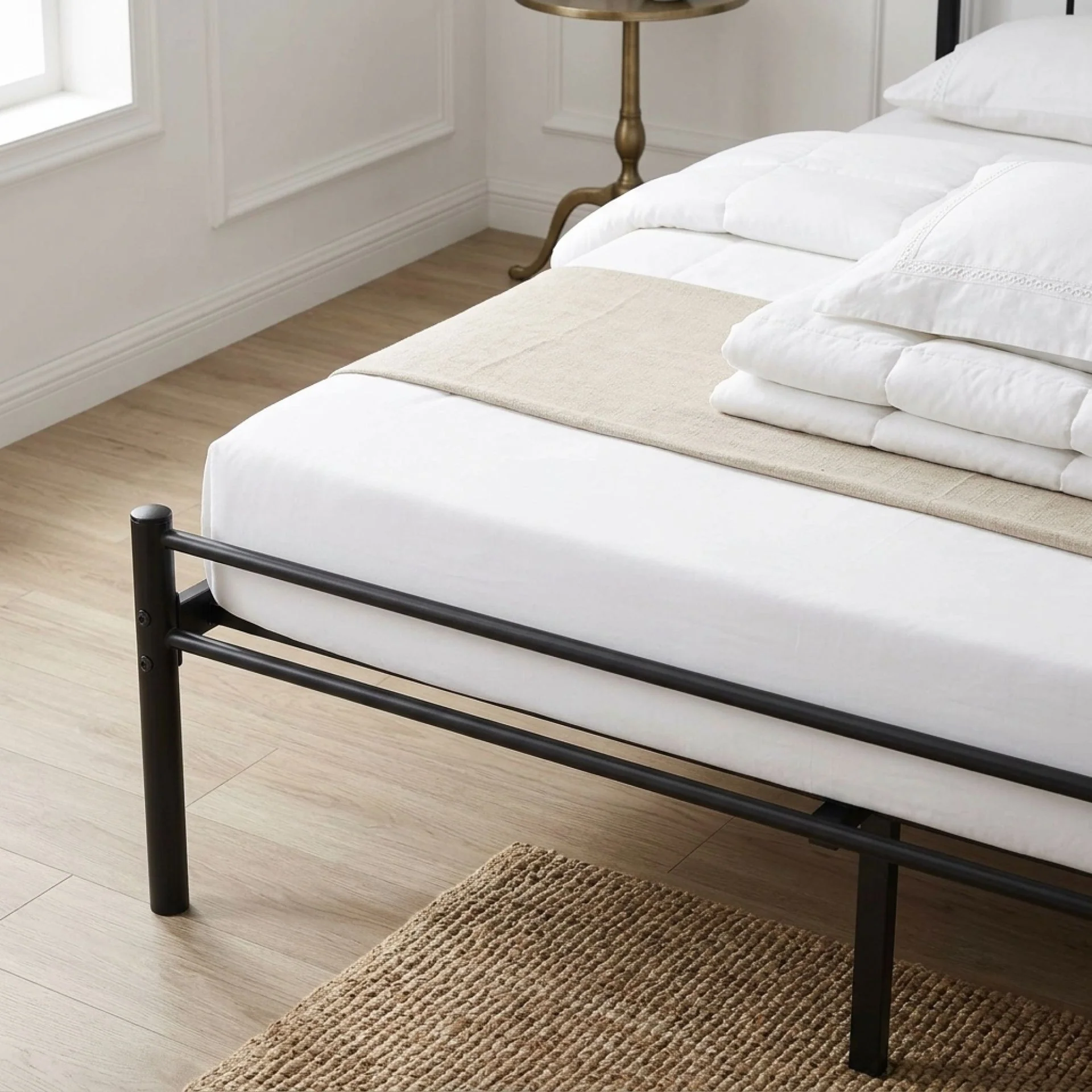 Kinsley Double Metal Bed Frame - Black - Image 5