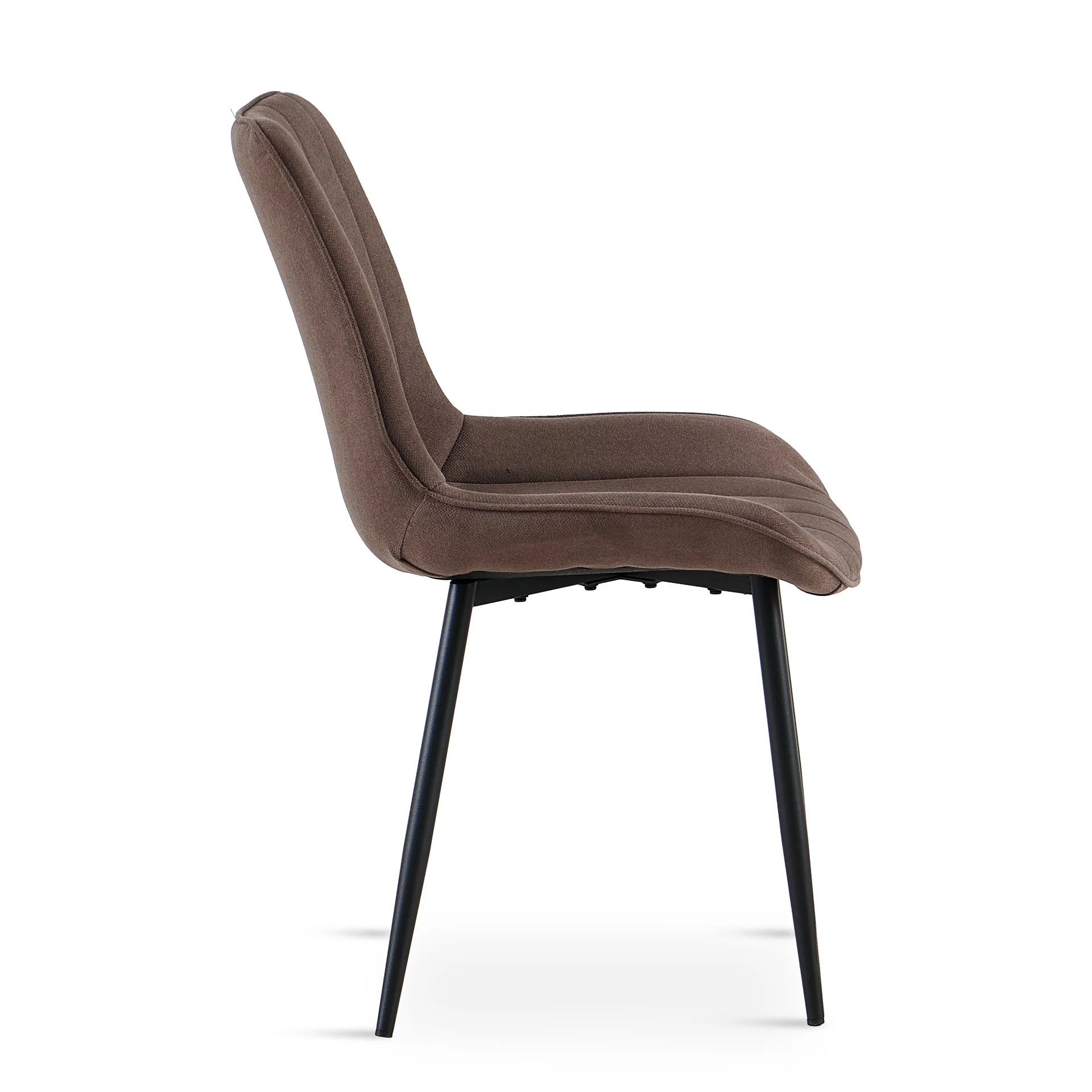 Kivo Linen Dining Chair - Set of 4 - Brown - Image 7