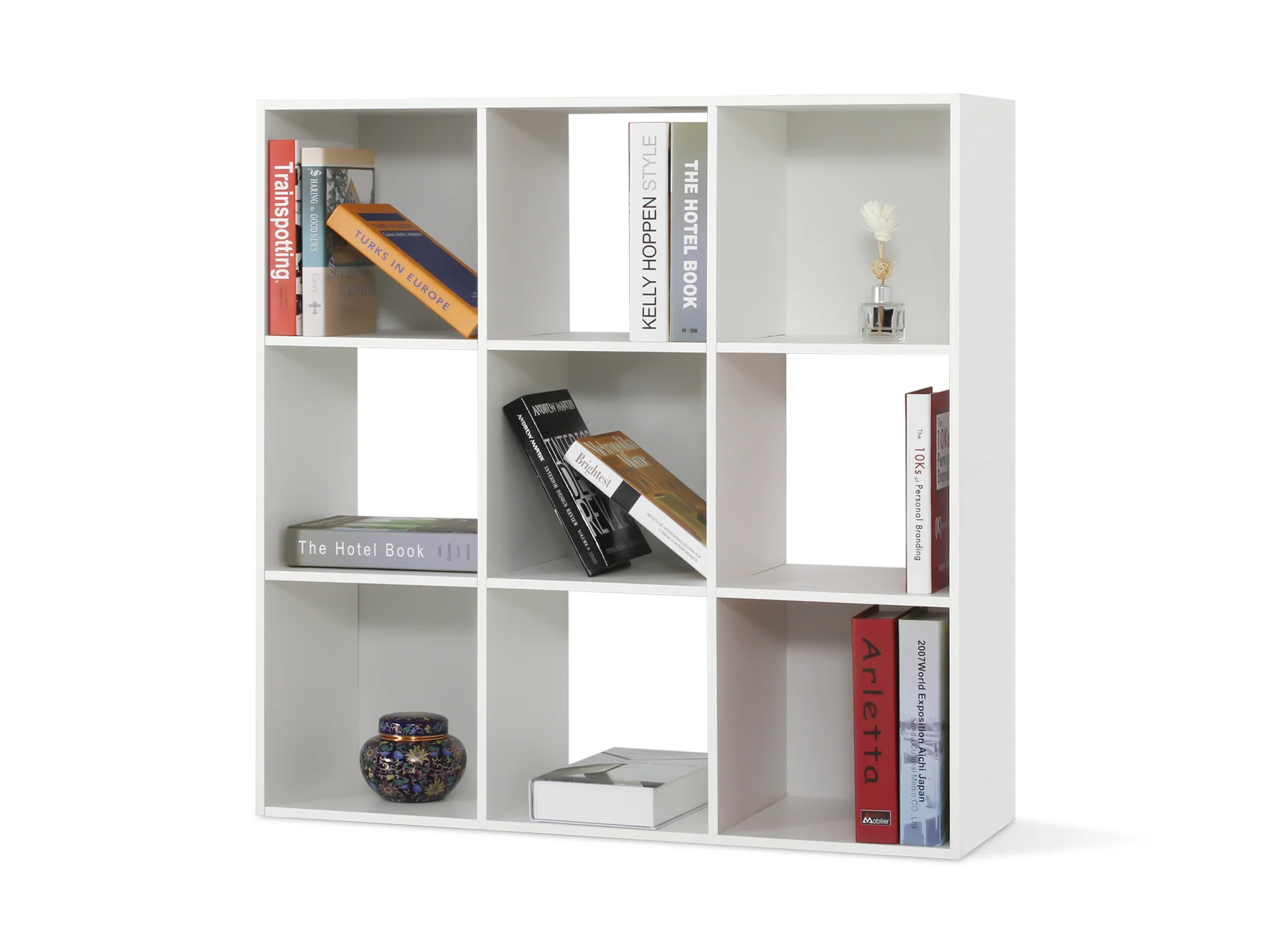 Kivu 9 Cube Square Bookshelf - White - Image 2