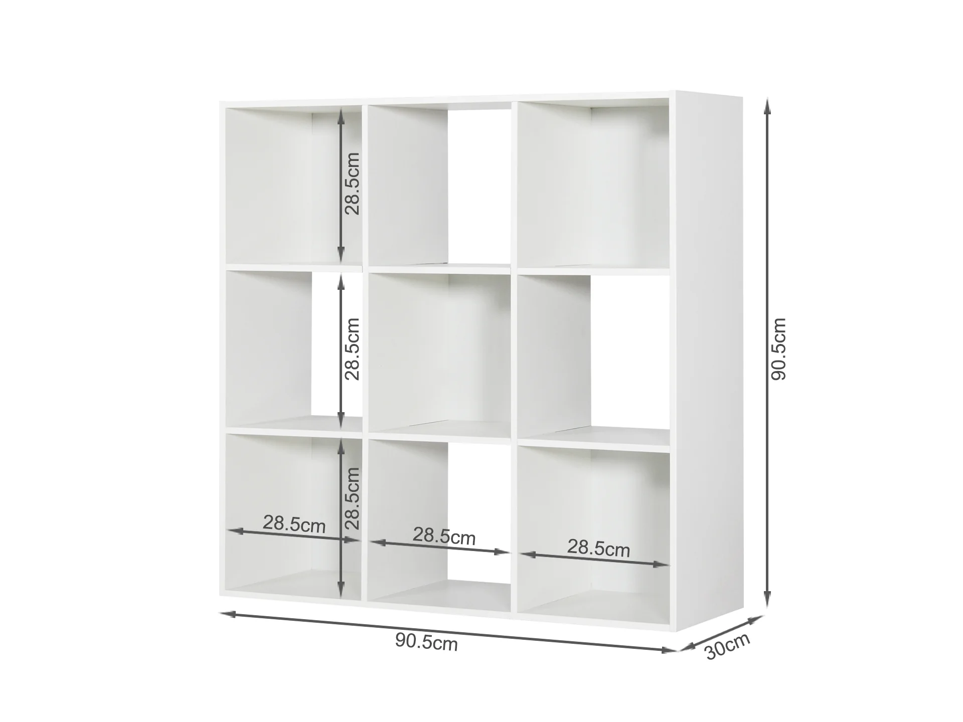Kivu 9 Cube Square Bookshelf - White - Image 5