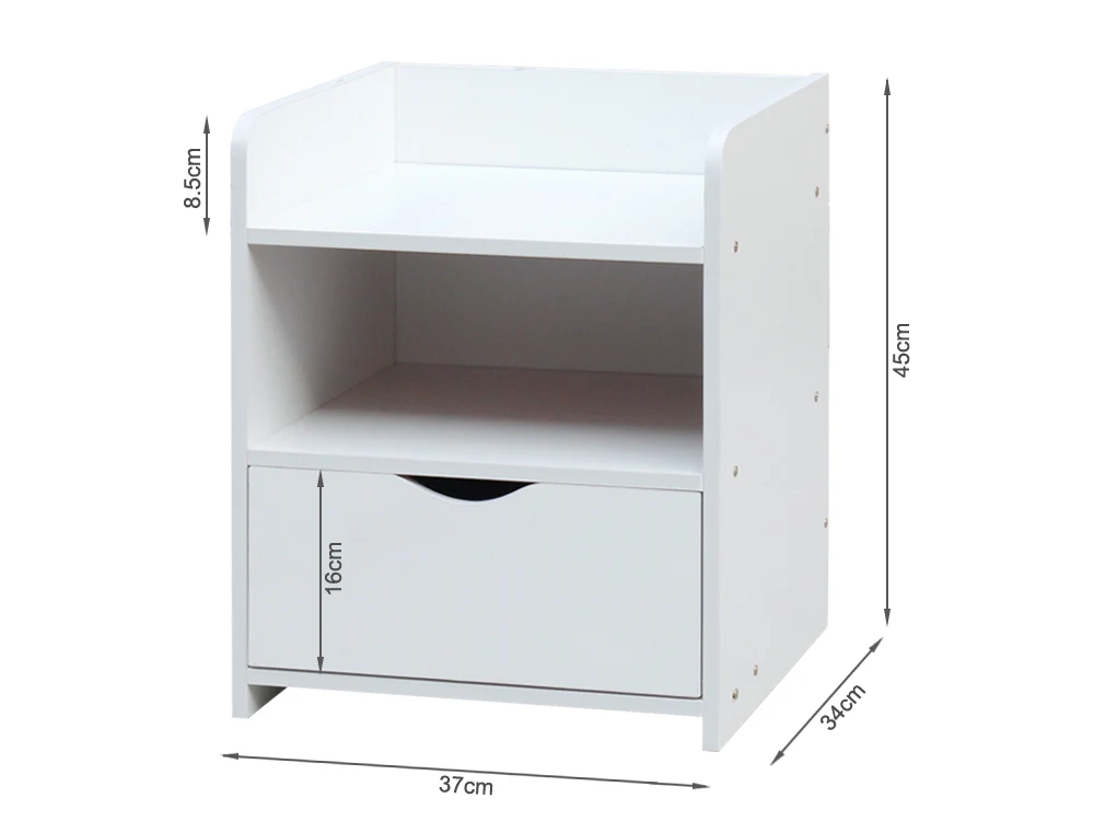 KNOX Bedside Table - WHITE - Image 8