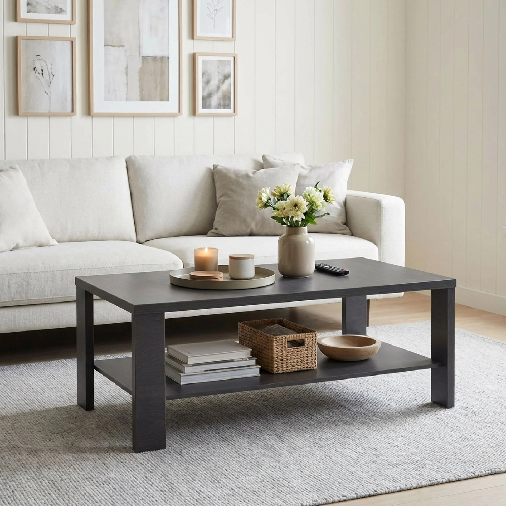Koda Rectangle Coffee Table - Black - Image 5