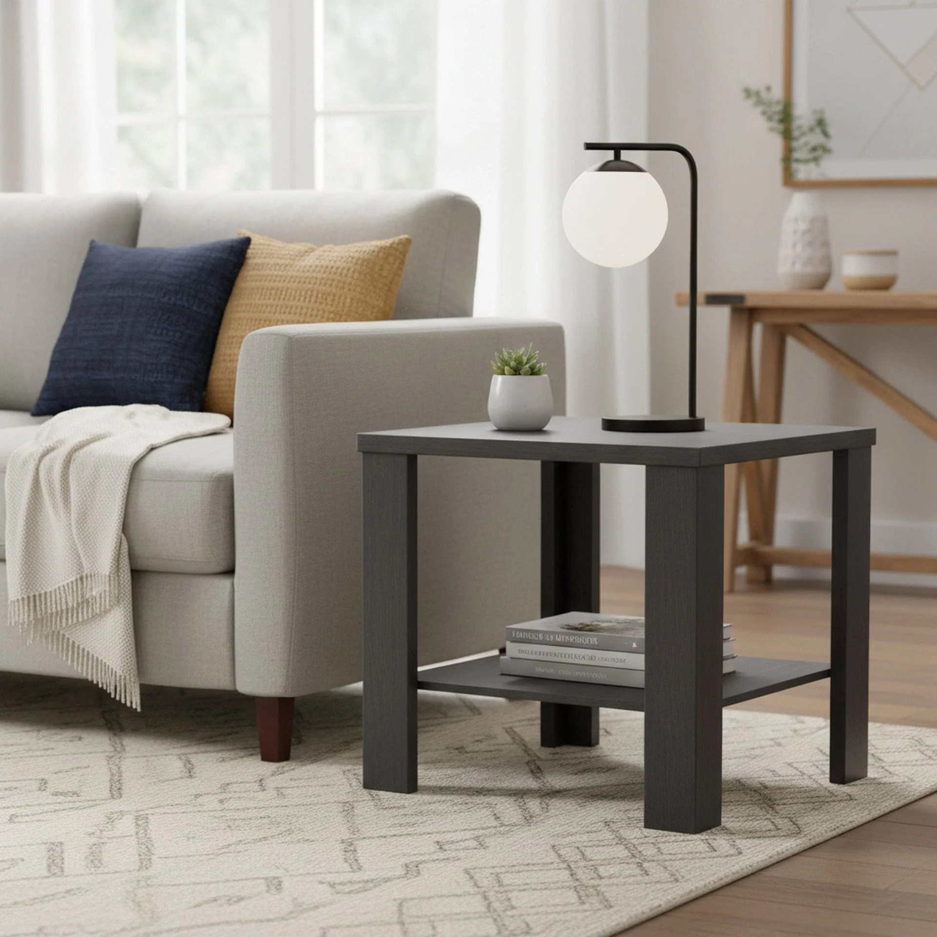 Koda Square Side Table Coffee Table - Black - Image 8