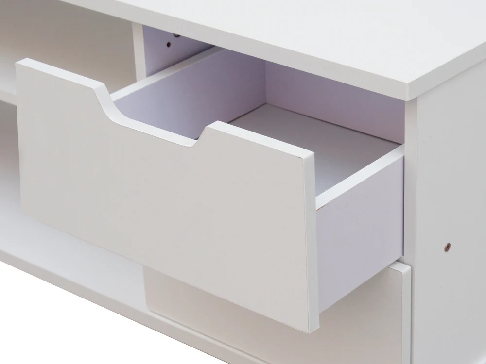 LAGUNA 1.2M Entertainment Unit 2 Drawers - WHITE - Image 11