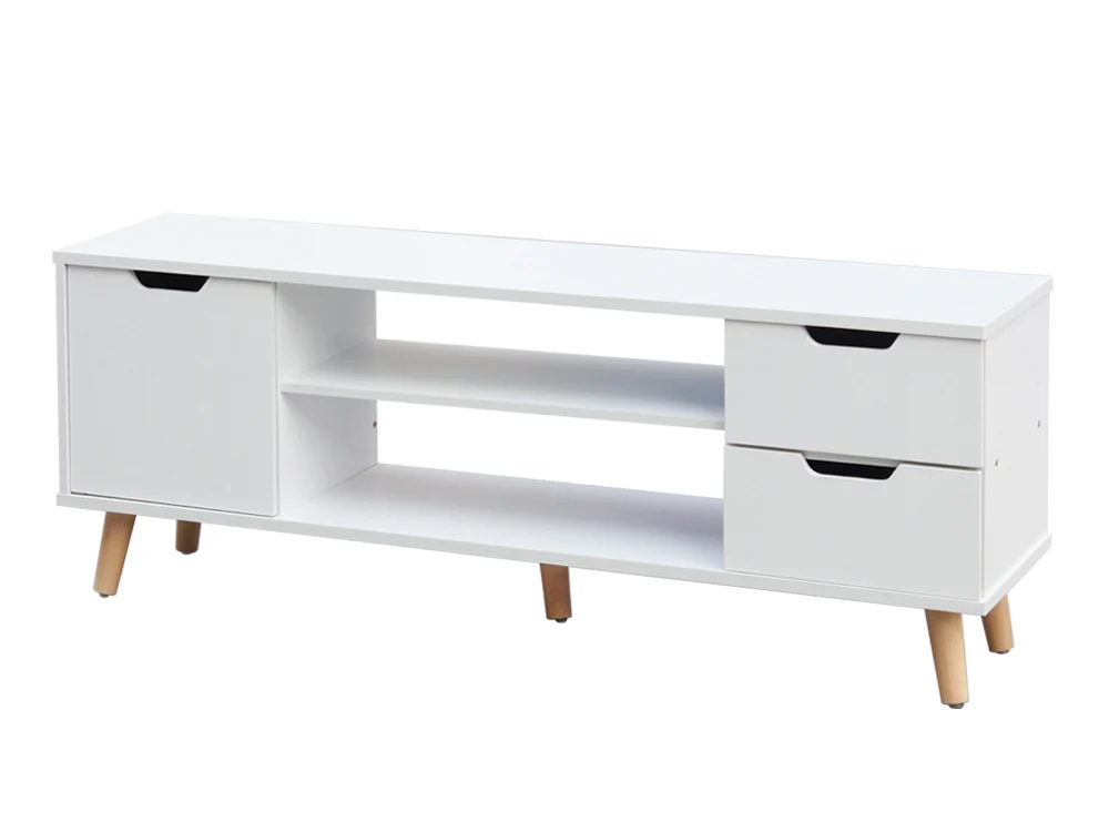 LAGUNA 1.2M Entertainment Unit 2 Drawers - WHITE - Image 8