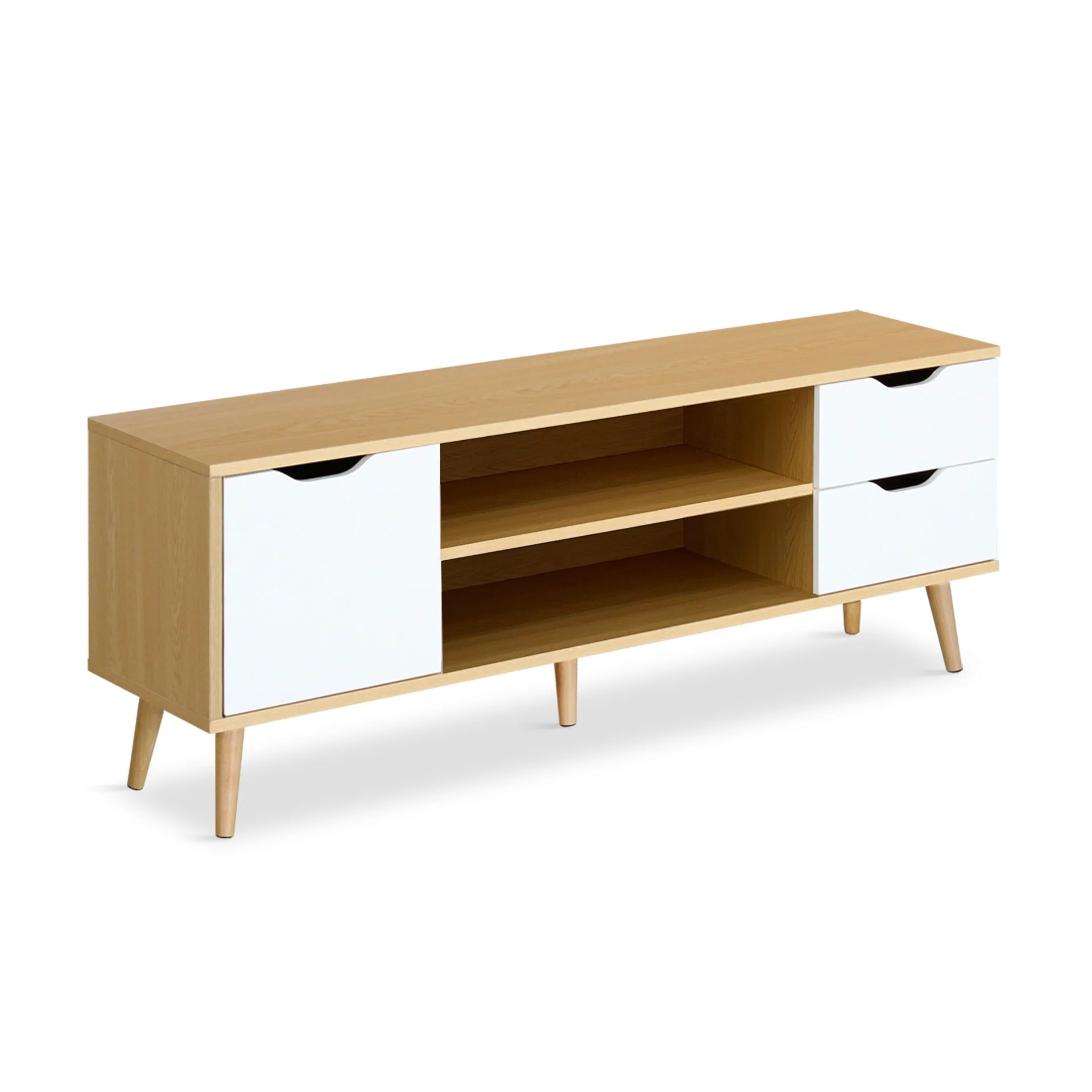 Laguna 1.2M Entertainment Unit - Maple + White - Image 2