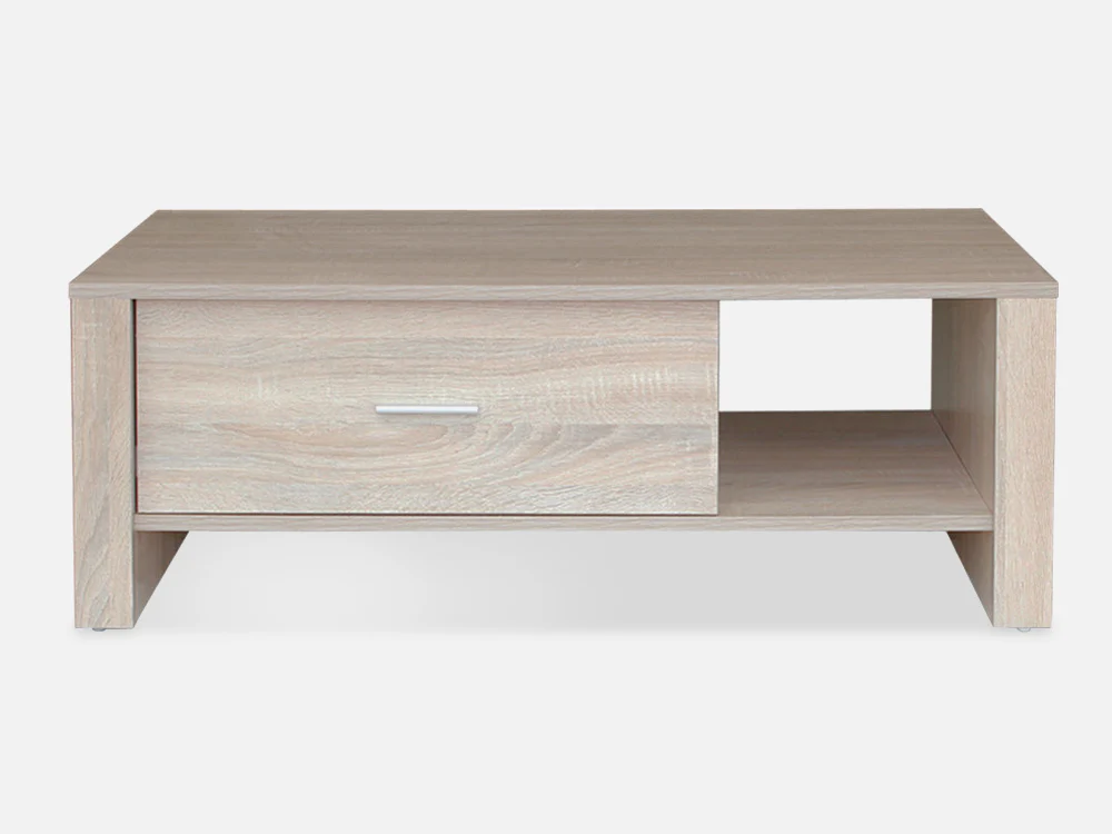 LANE Single Drawer Wooden Coffee Table - OAK - Image 4