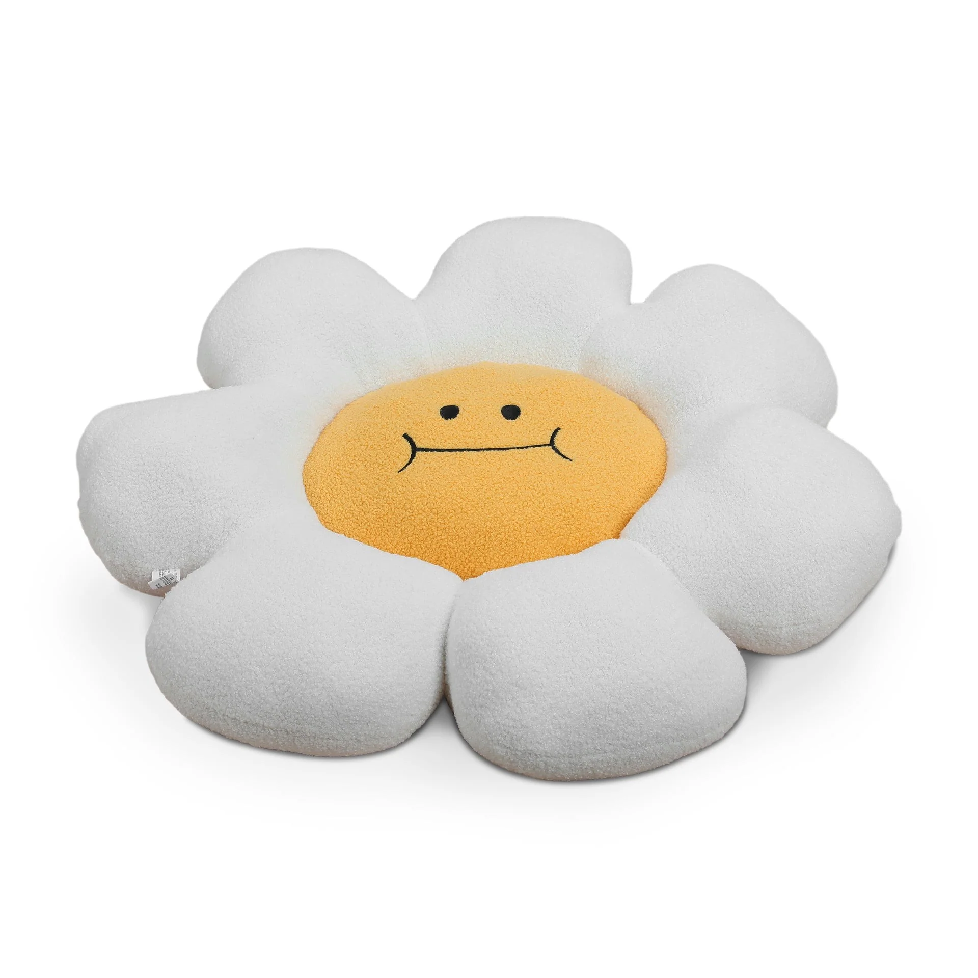 Large Flower Cushion White 80cm - Image 2