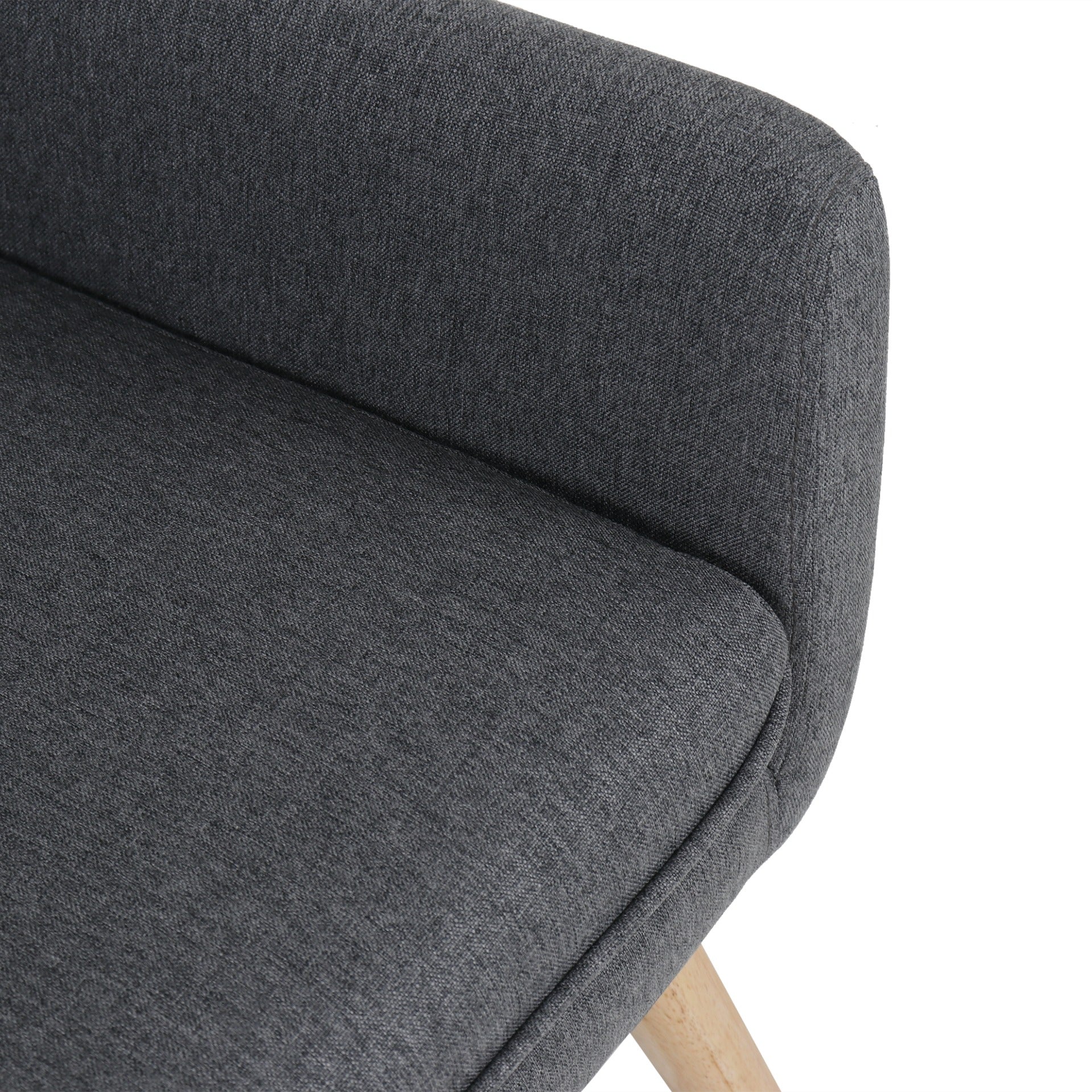Lina Linen Armchair - Dark Grey - Image 12