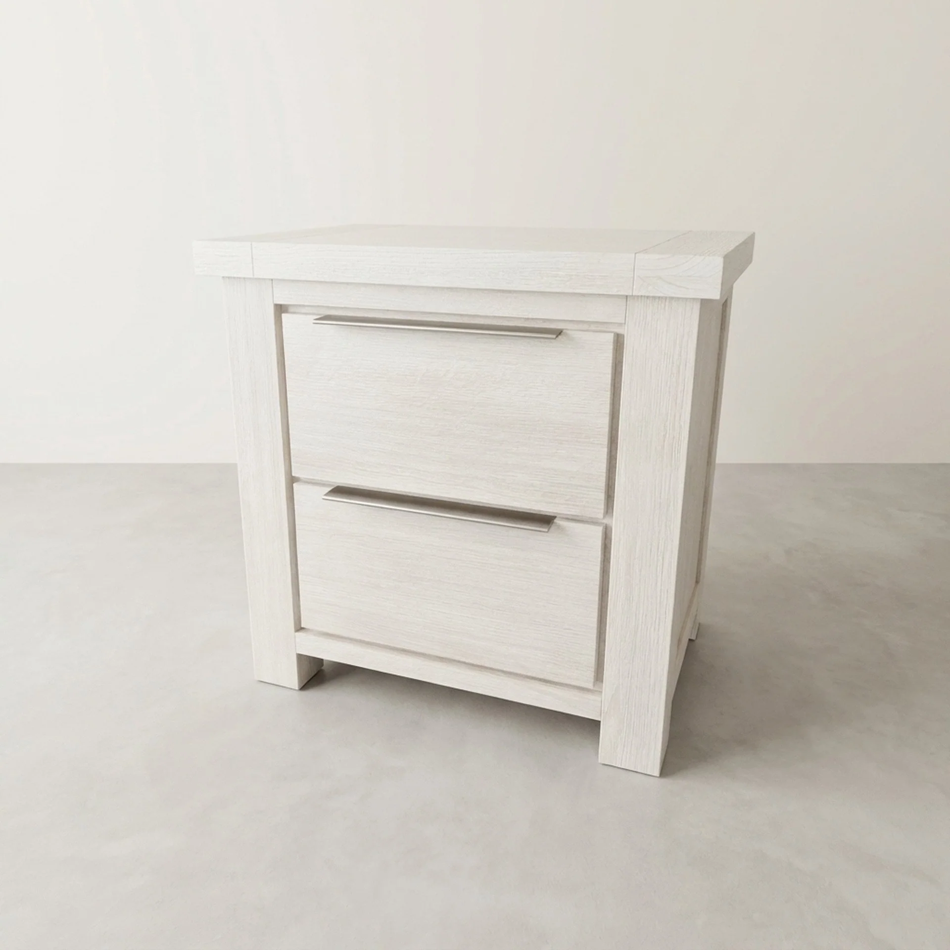Lincoln Solid Wood Bedside Table - White - Image 6