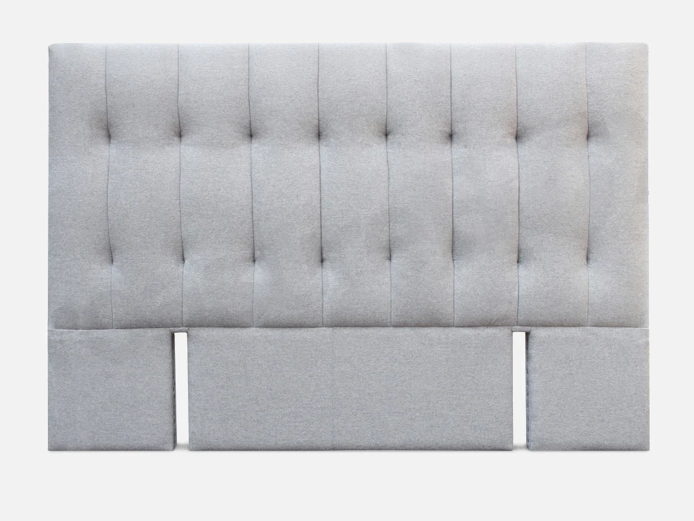 LISA SUPER KING Stand-alone Fabric Headboard - LIGHT GREY - Image 5