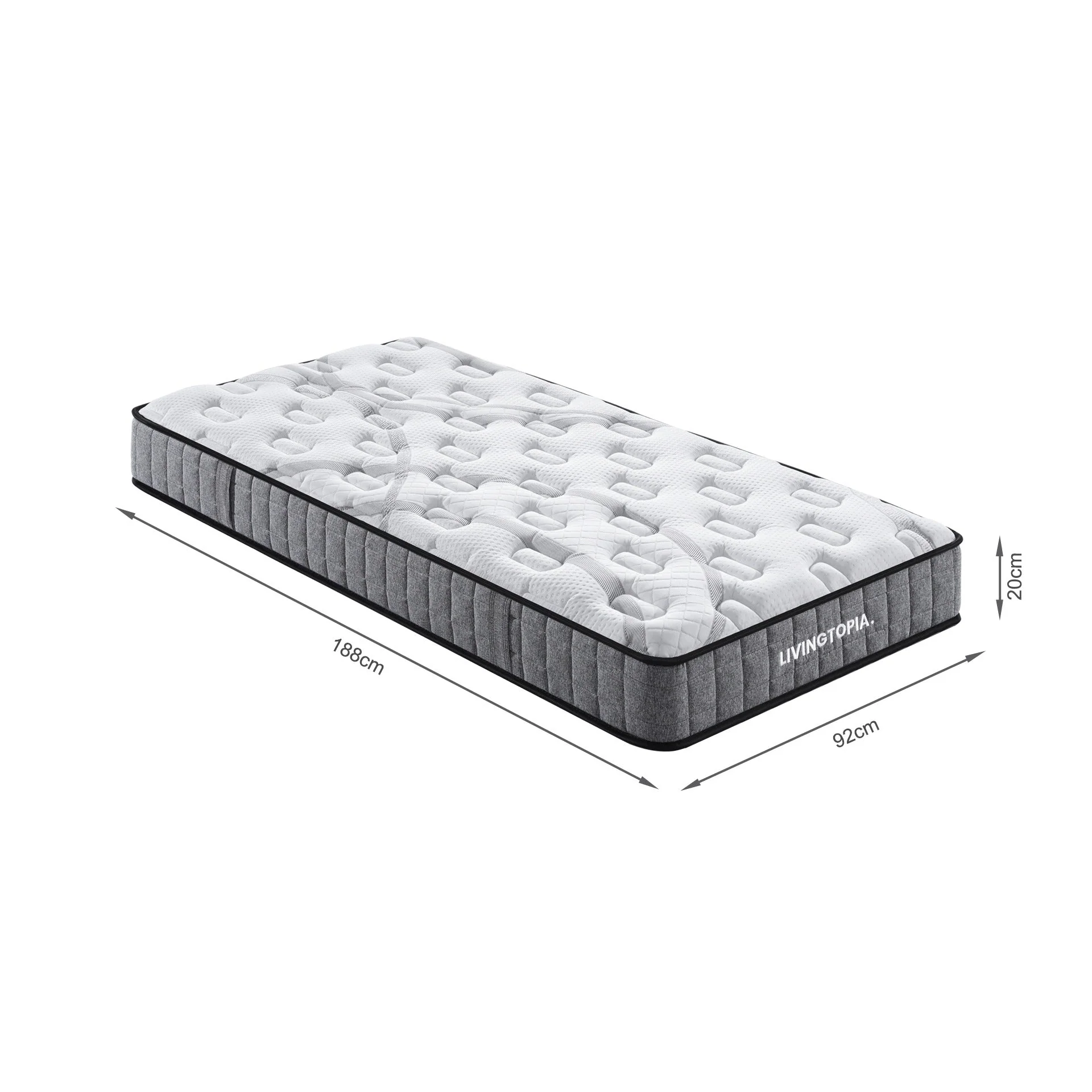 LivingTopia Hybrid Classic Single Mattress - Image 12