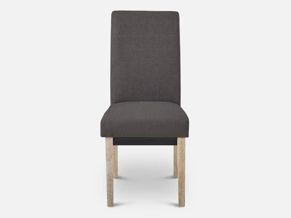 LOLA 2PCS Upholstered Dining Chair - CHARCOAL - Image 5