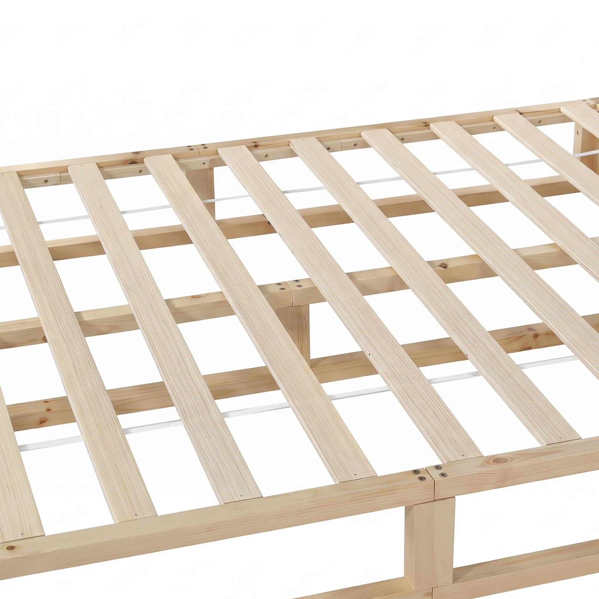 Loom Double Wooden Bed Frame - Natural - Image 12