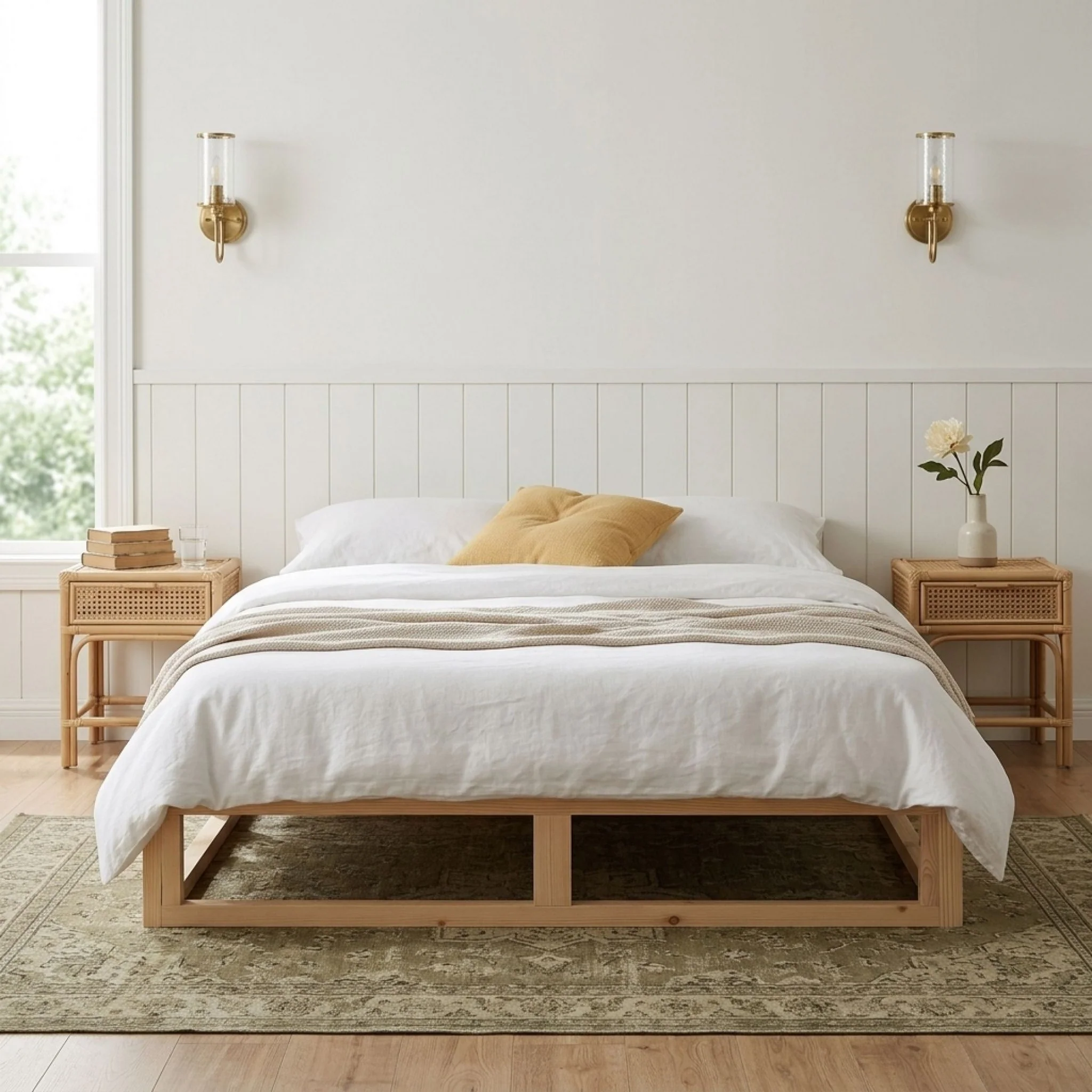 Loom Double Wooden Bed Frame - Natural - Image 2