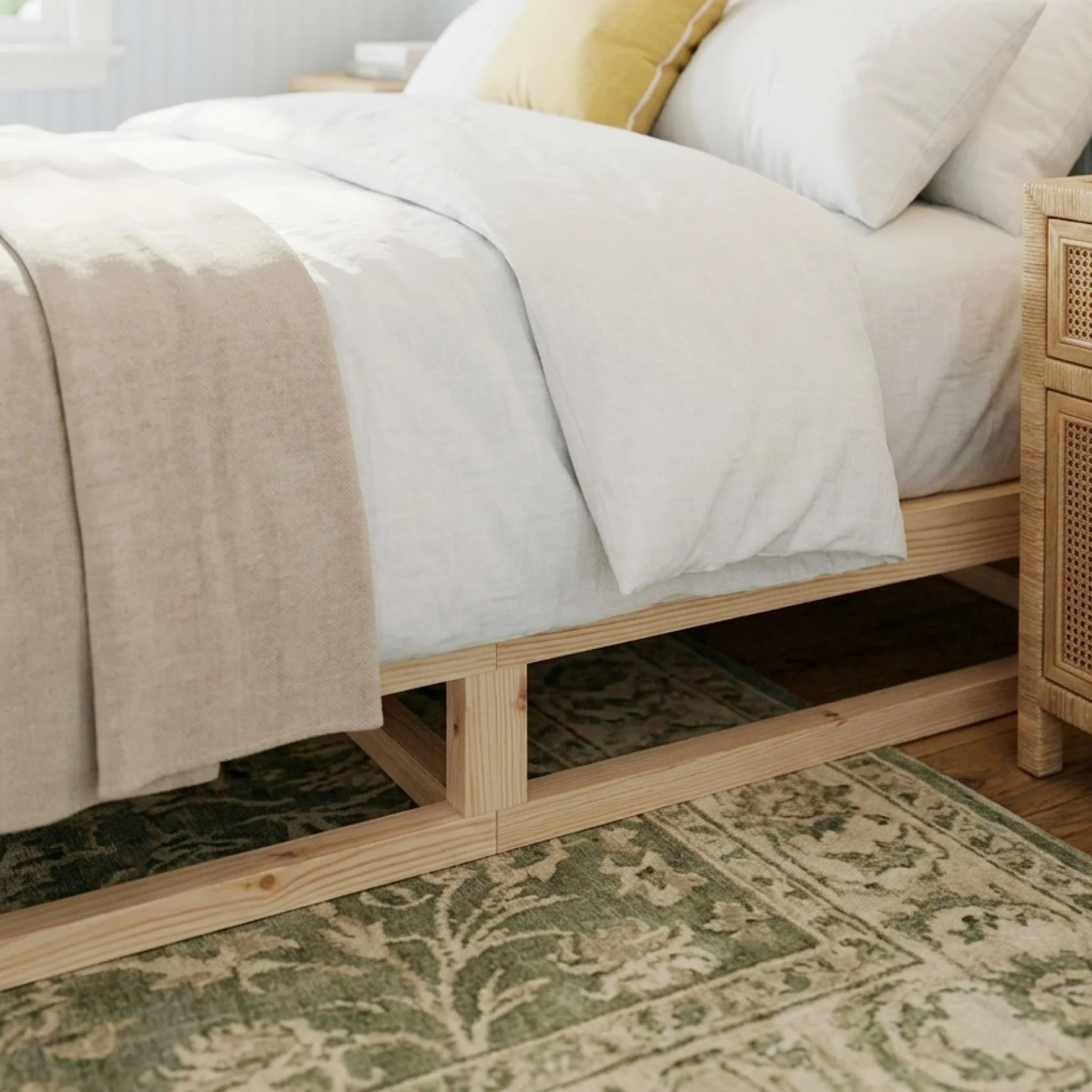 Loom Double Wooden Bed Frame - Natural - Image 5