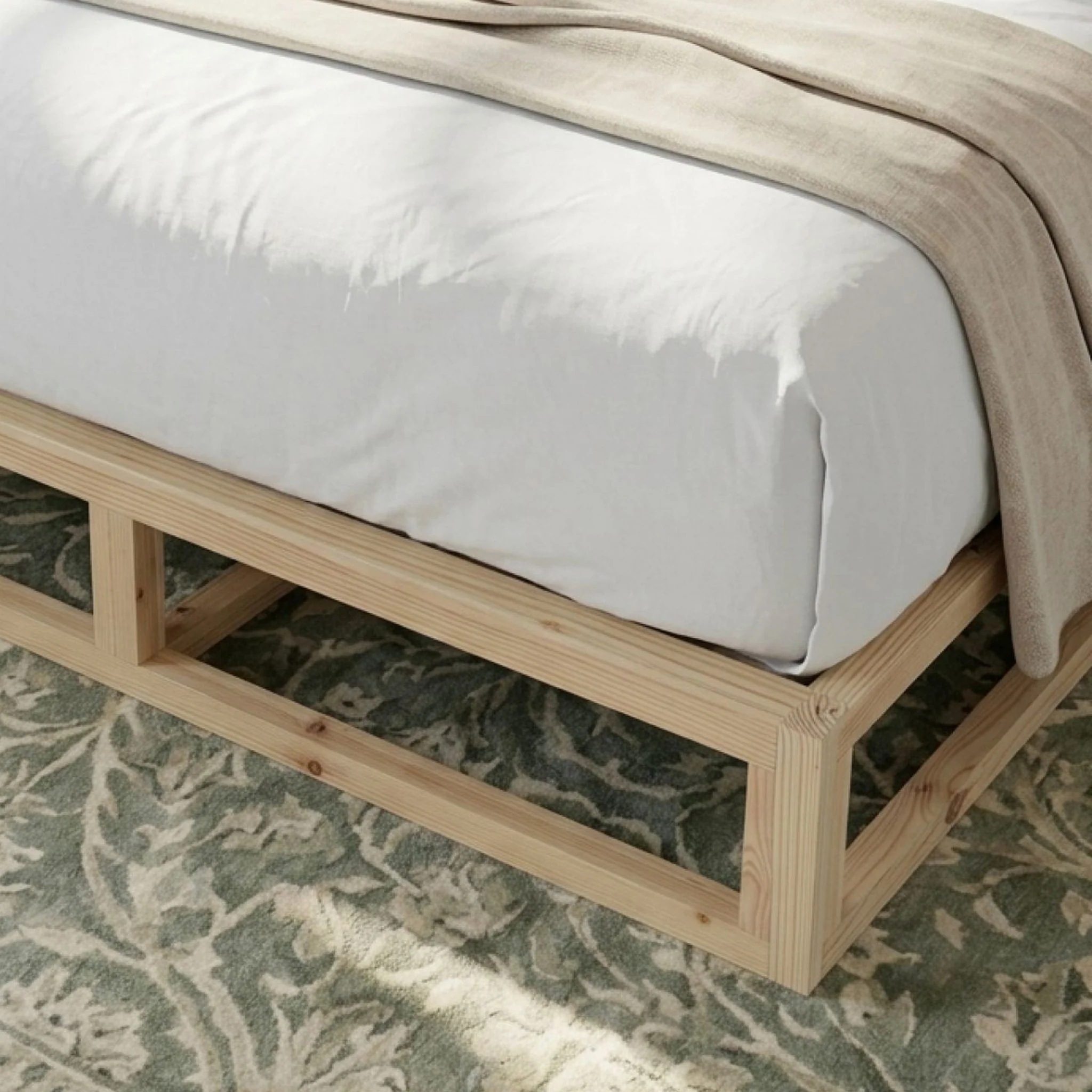 Loom Double Wooden Bed Frame - Natural - Image 6