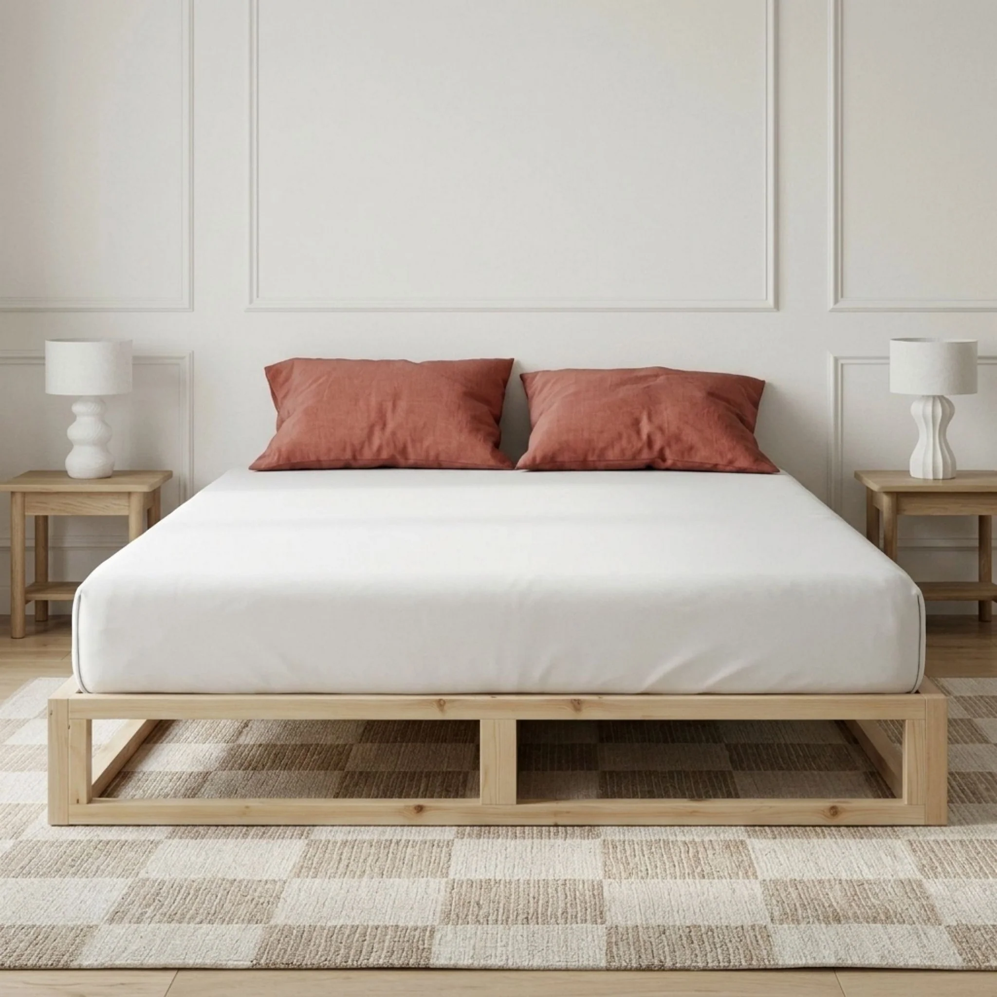 Loom Queen Wooden Bed Frame - Natural - Image 2