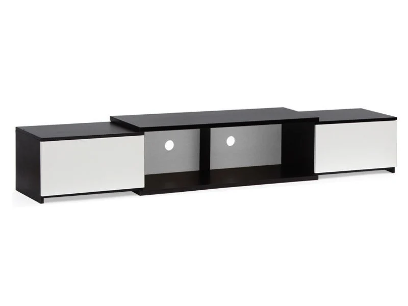 LORTON 1.8M Entertainment Unit - ESPRESSO + WHITE - Image 4