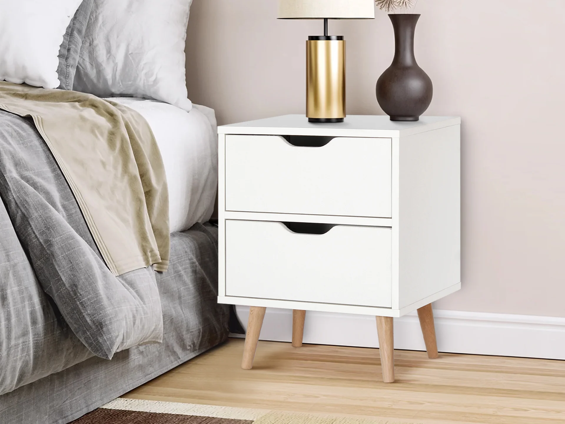 LOY Bedside Table - WHITE - Image 9