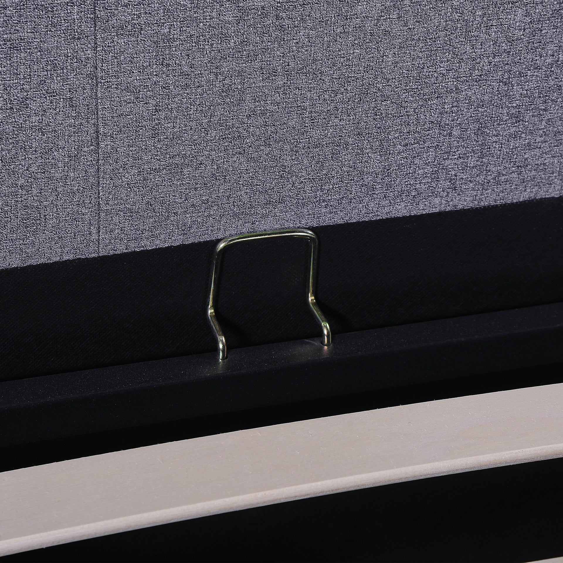 Lureva Linen Queen Gas Lift Bed Frame – Grey - Image 12
