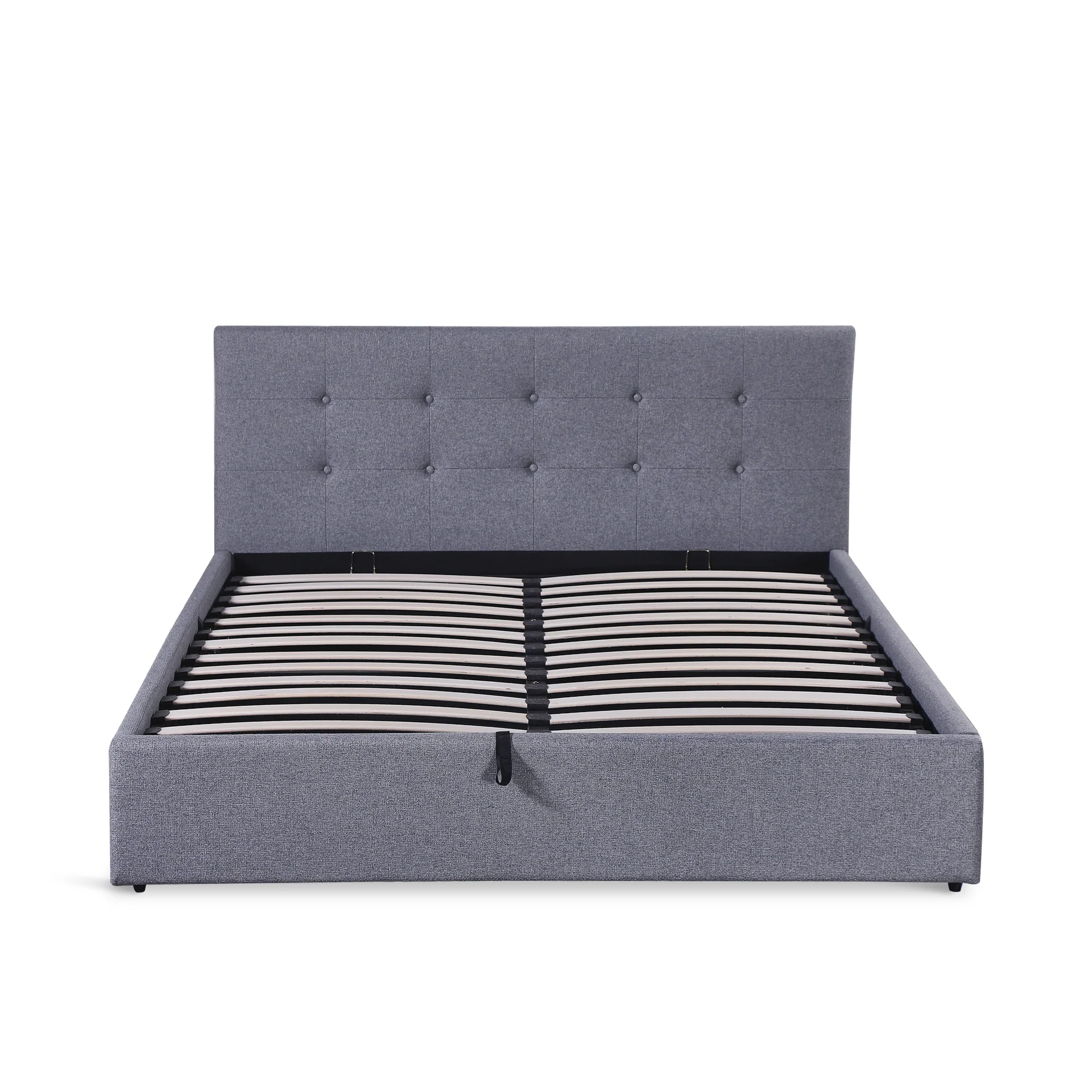 Lureva Linen Queen Gas Lift Bed Frame – Grey - Image 9