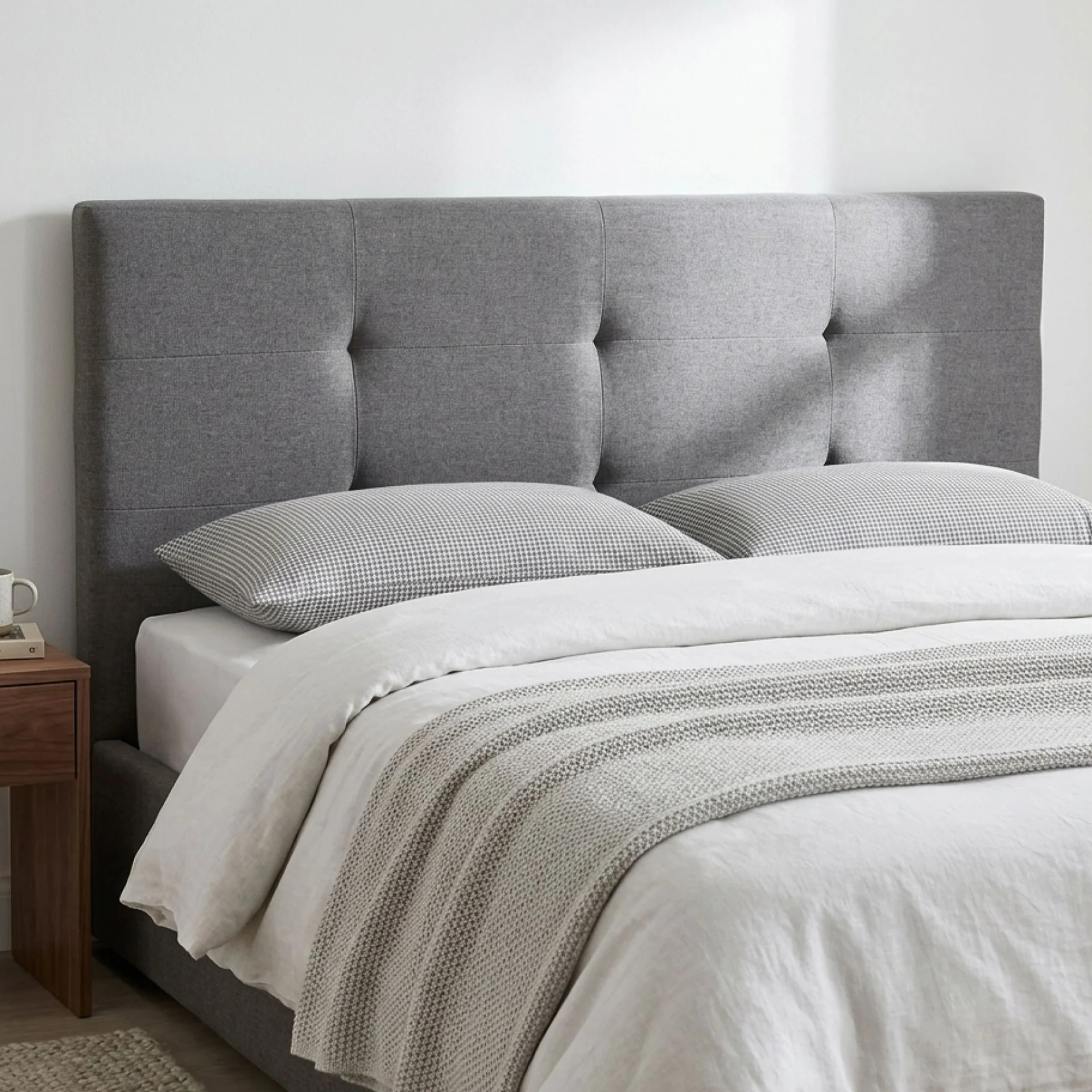 Tuffora Queen Gas Lift Bed Frame – Light Grey - Image 6