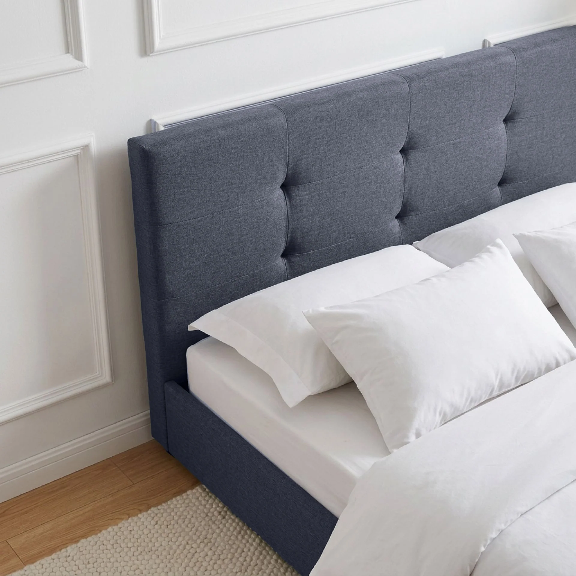 Tuffen Queen Bed Frame with 4 Drawers – Grey - Image 8