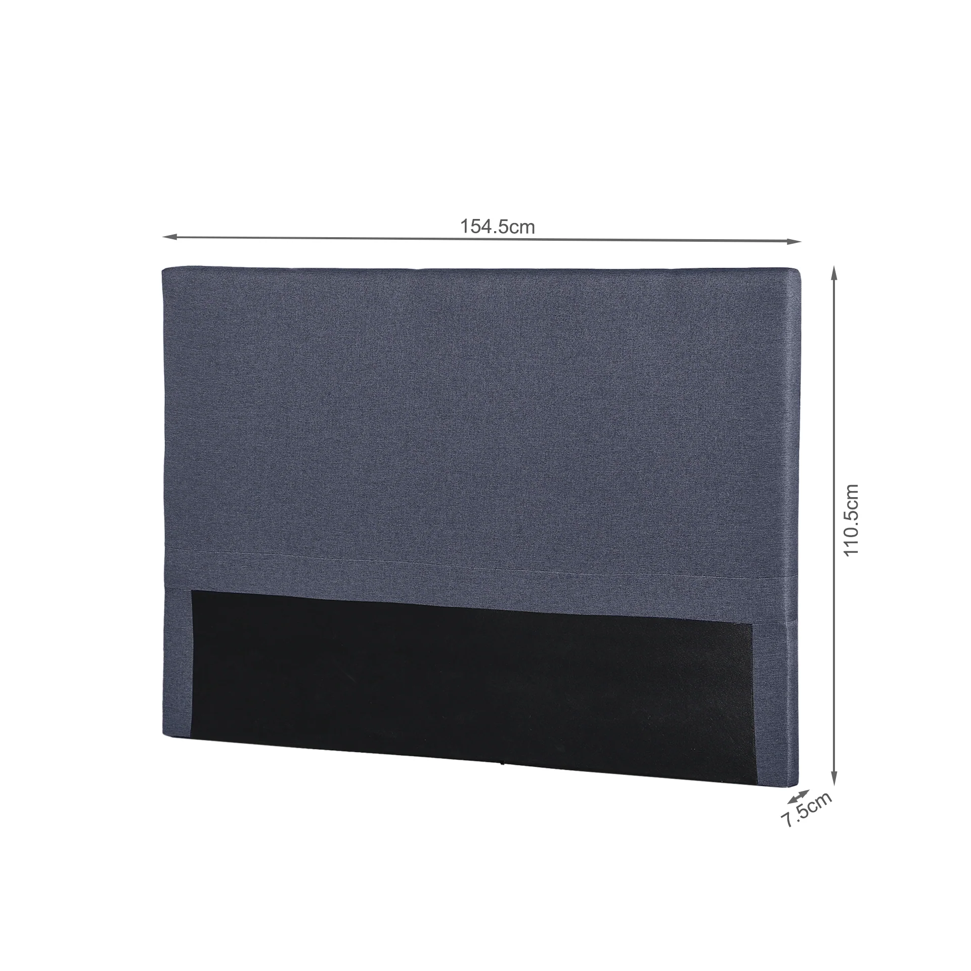 Planna Queen Upholstered Headboard - Dark Grey - Image 10
