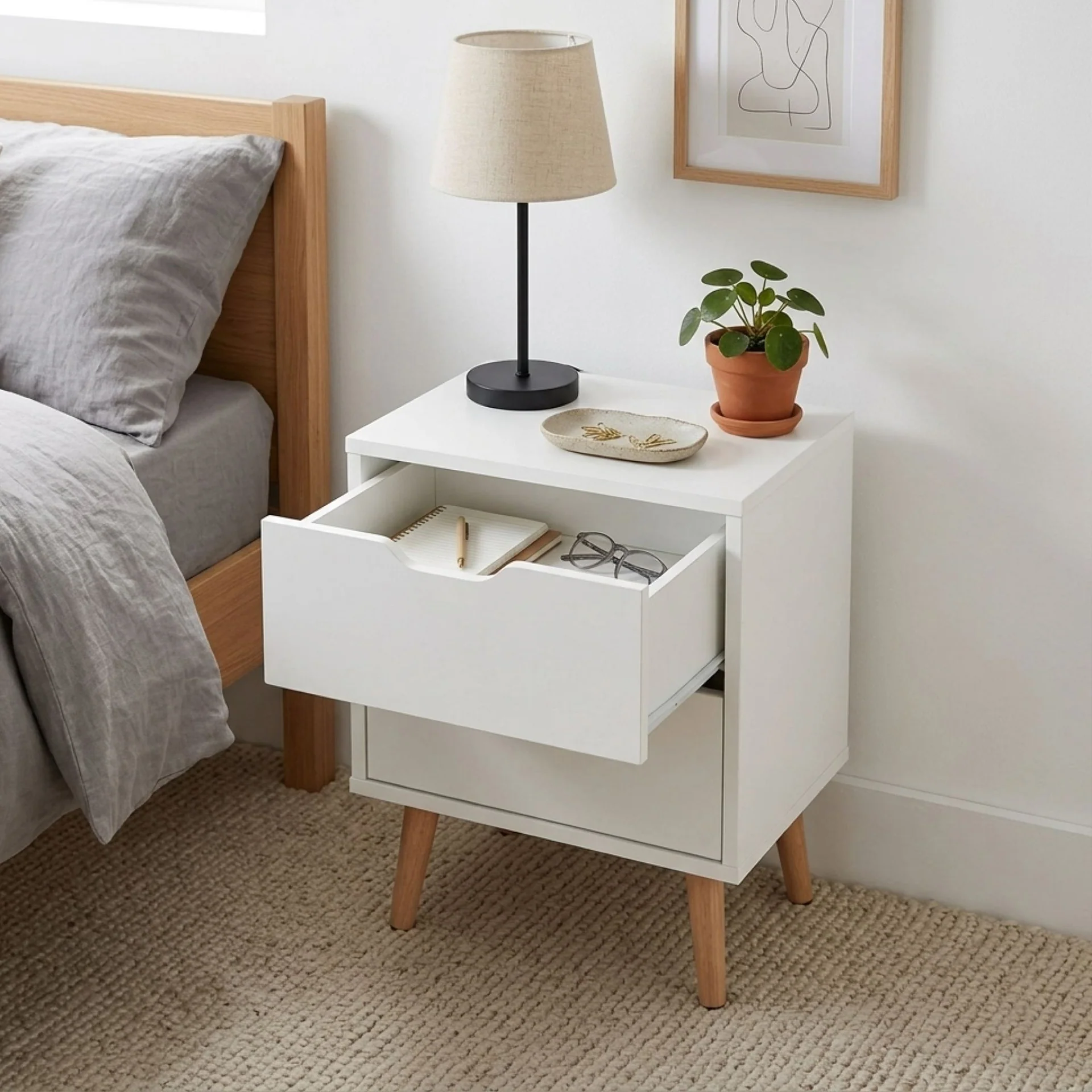 LOY Bedside Table - White - Image 2