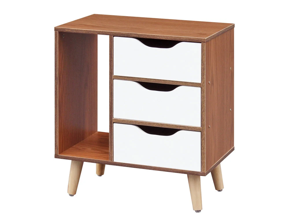 LUCA Bedside Table Nightstand - WALNUT - Image 7