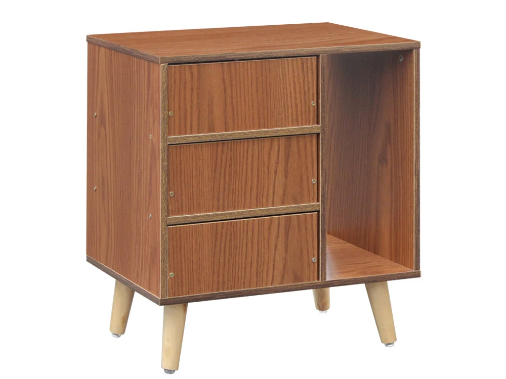 LUCA Bedside Table Nightstand - WALNUT - Image 9