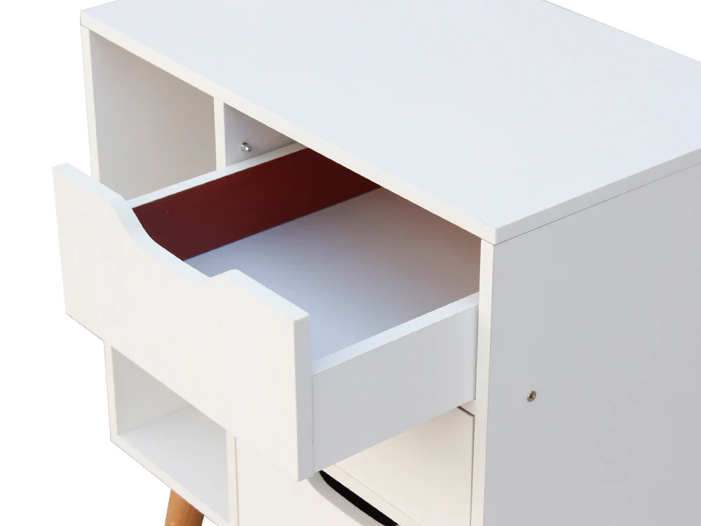 LUCA Bedside Table - WHITE - Image 5