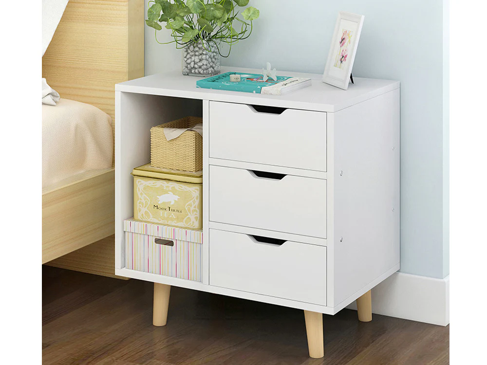 LUCA Bedside Table - WHITE - Image 6