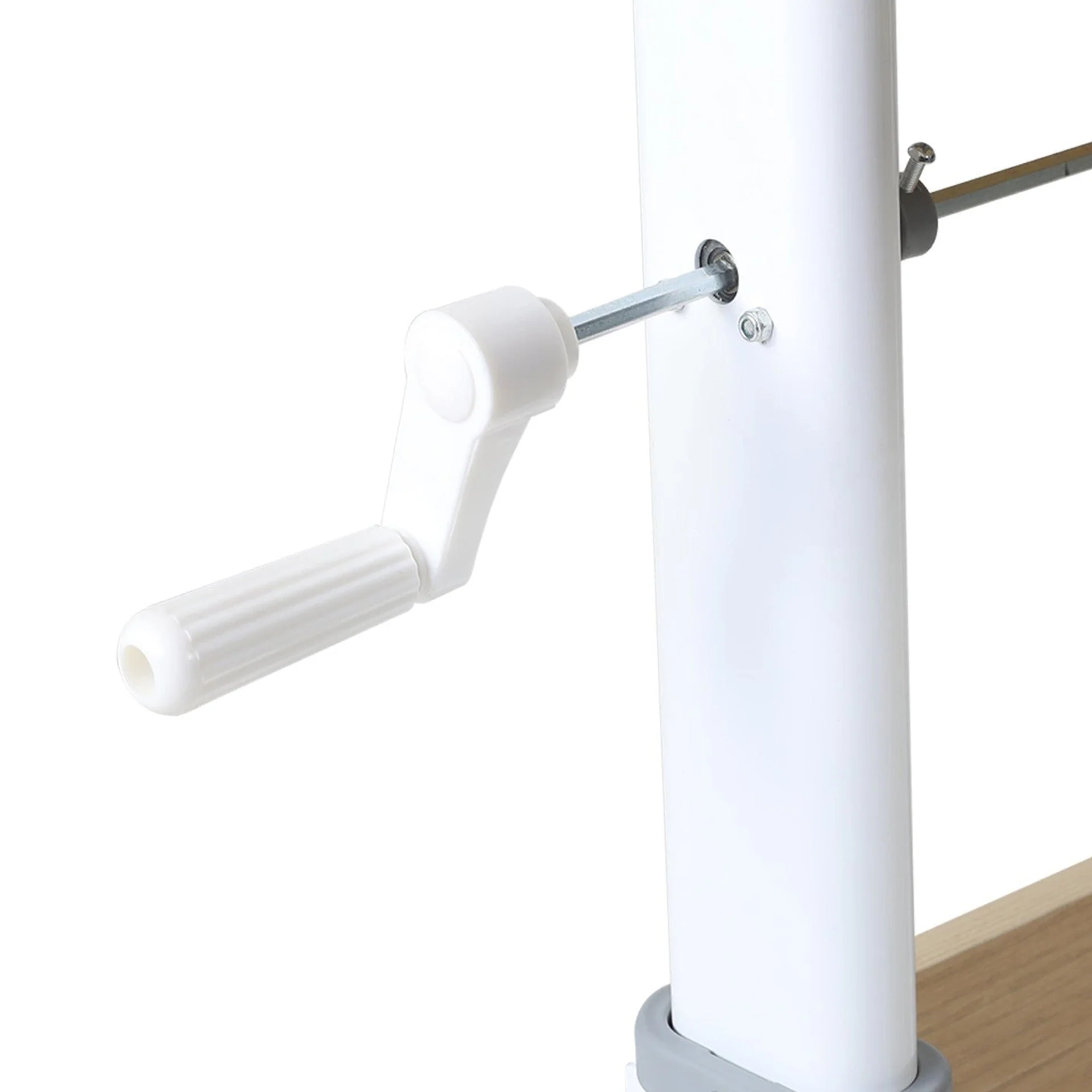 Lucas 100cm Manual Standing Desk - Maple + White - Image 8
